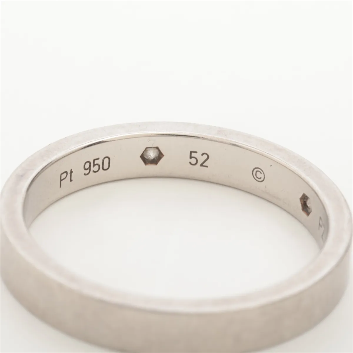 Wedding 2-Diamond Ring, Pt950, 4.9g, Size 52, PZ5799 — view 3