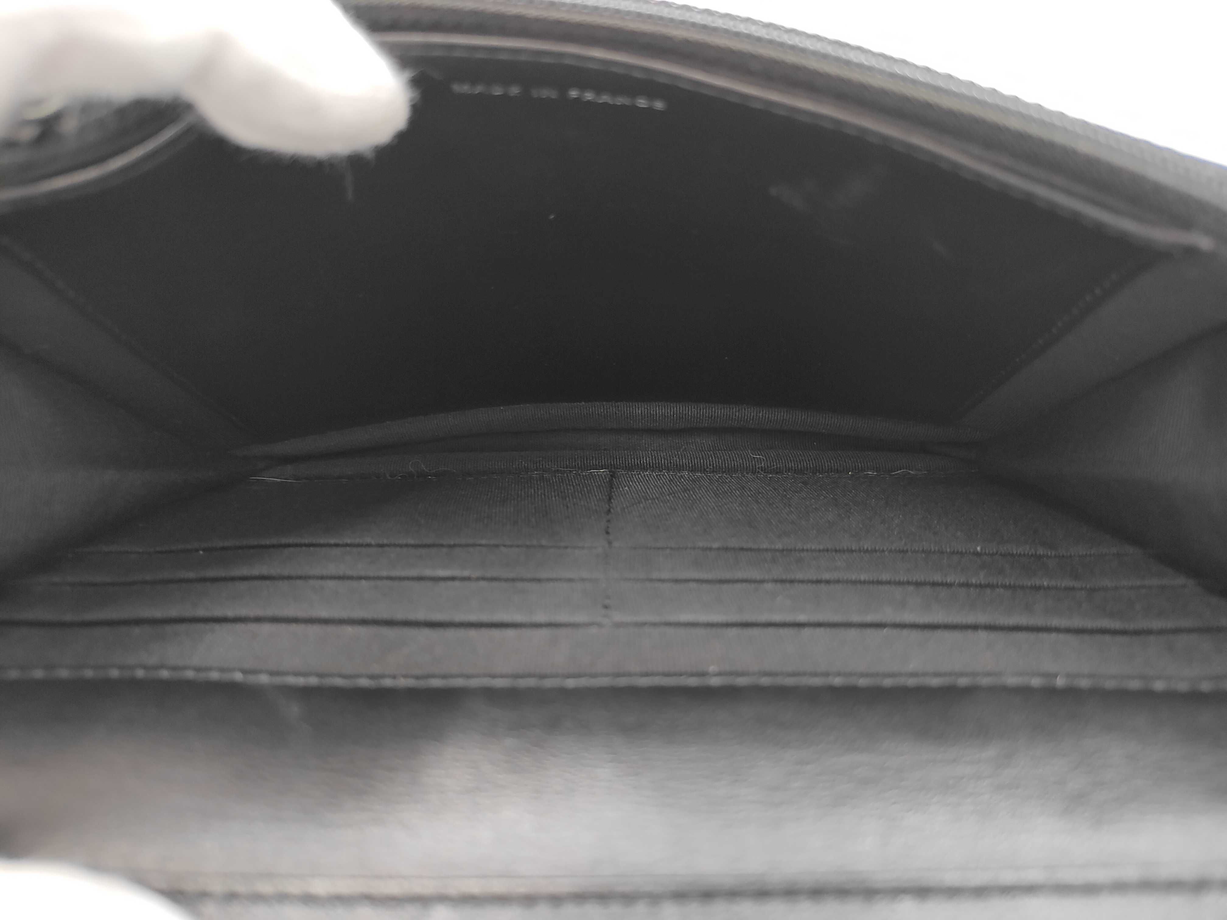 70328 Chain Wallet BK Black Metal Shoulder Bag — view 9