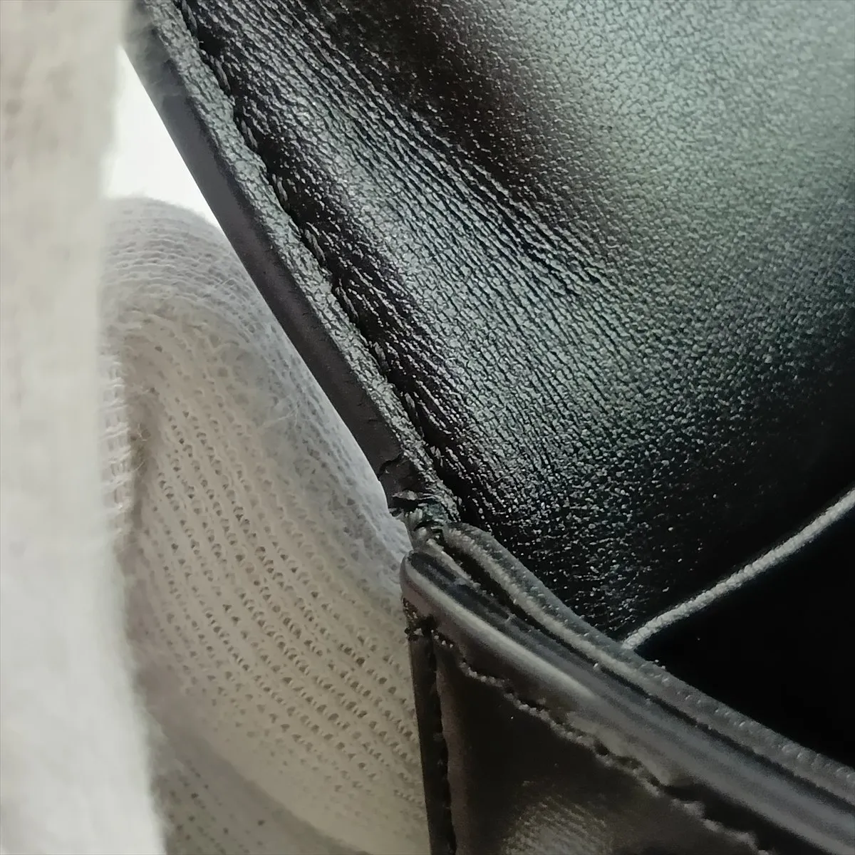 Triomphe Claude Leather Shoulder Bag, Black — view 12