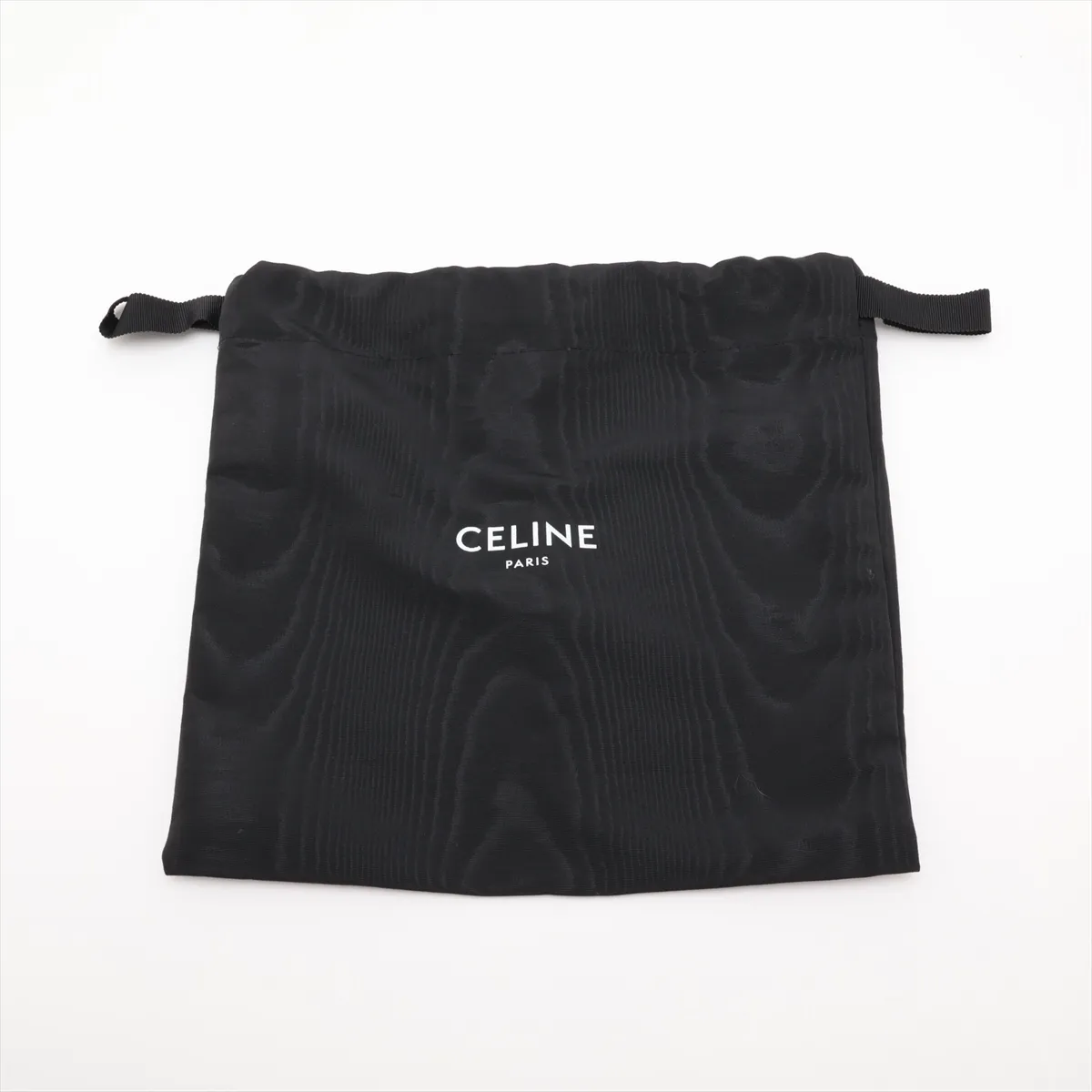 Triomphe Claude Leather Shoulder Bag, Black — view 9