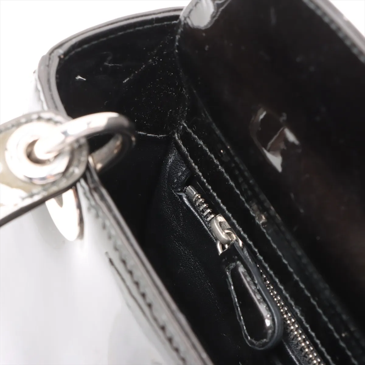 Lady Dior Patent Leather 2WAY Handbag Green — view 14