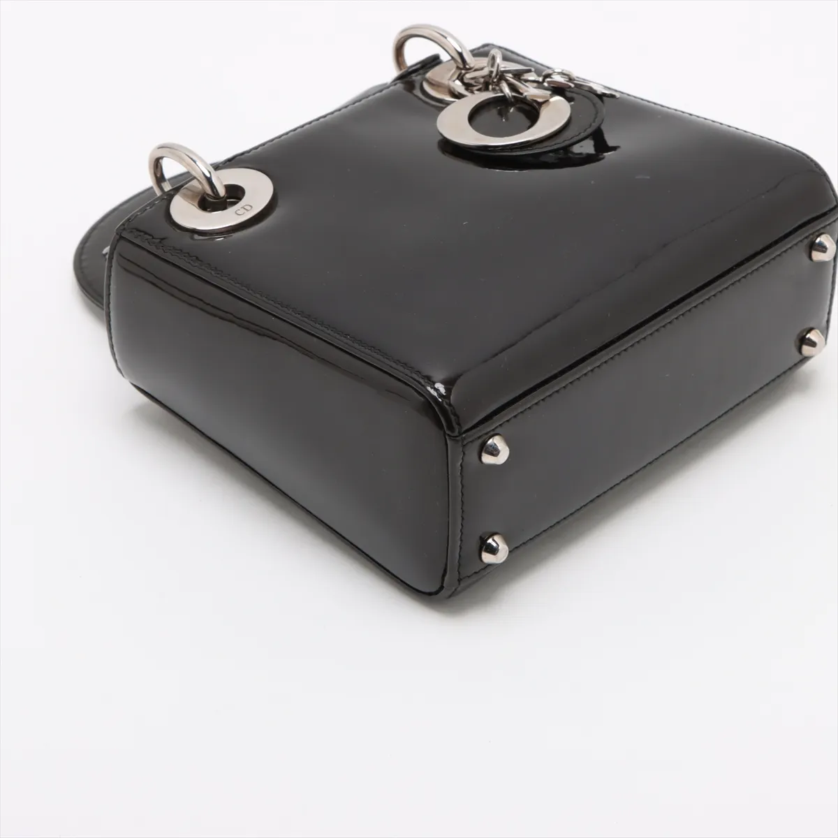 Lady Dior Patent Leather 2WAY Handbag Green — view 4