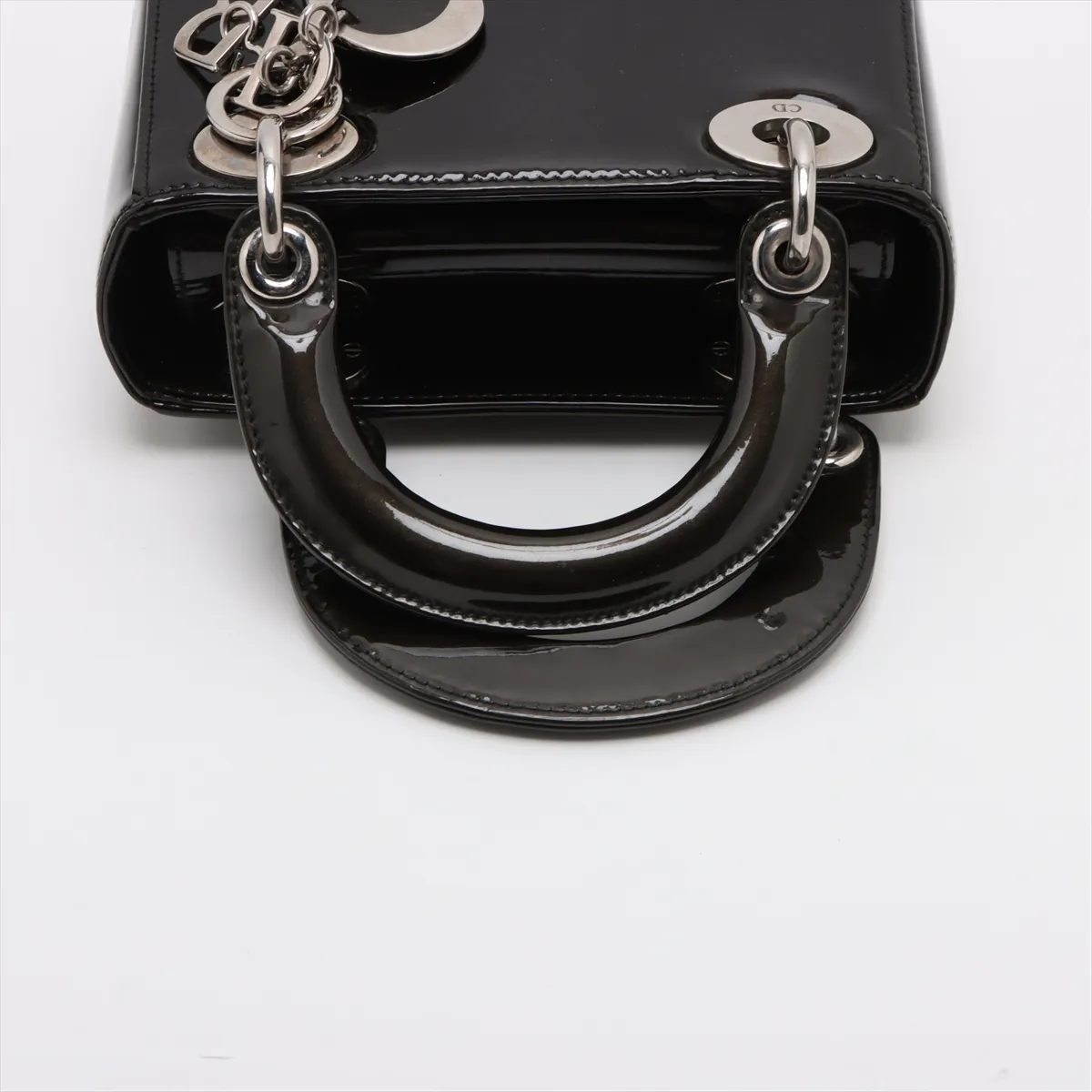 Lady Dior Patent Leather 2WAY Handbag Green — view 5