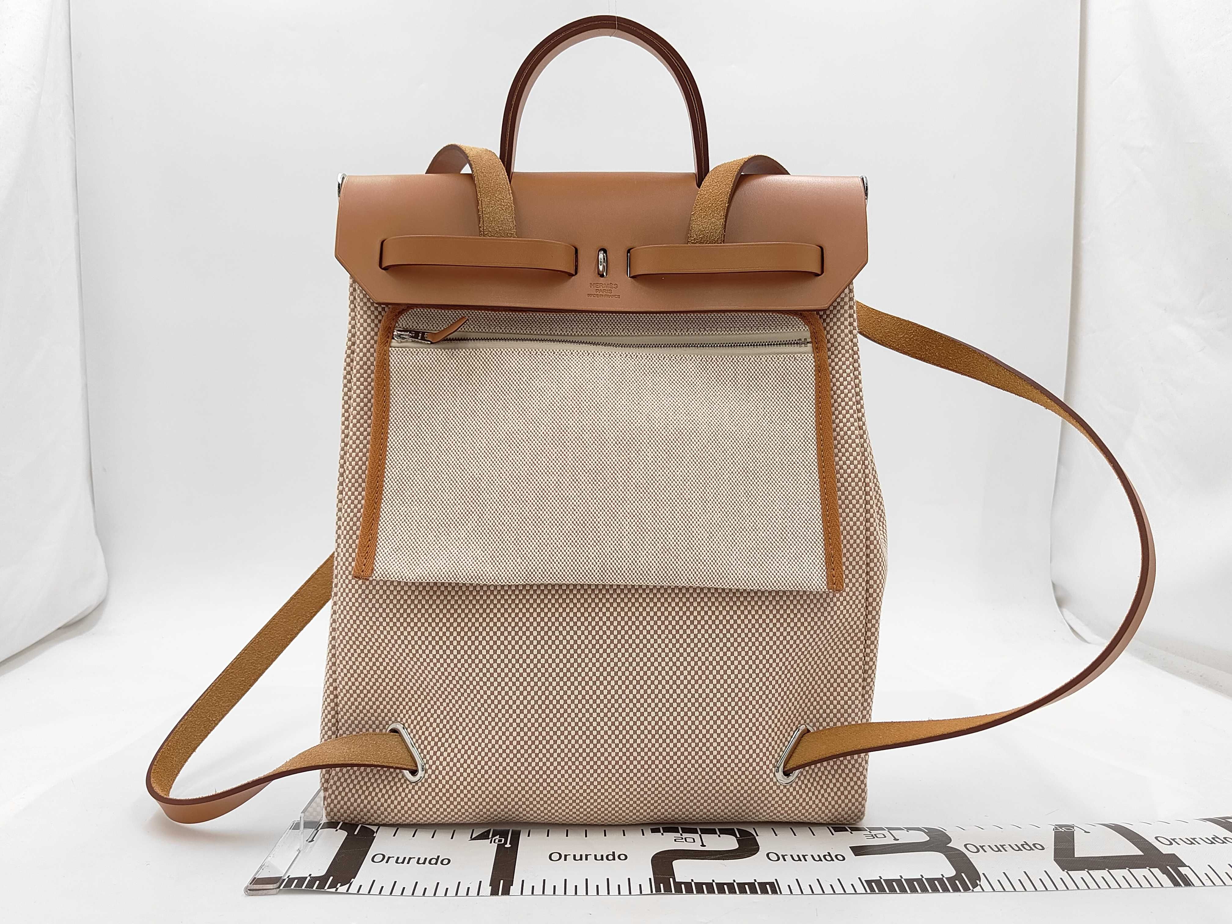 Herbag Zip Ad Toile GM/Calfskin Z TS 007 AO Backpack — view 2