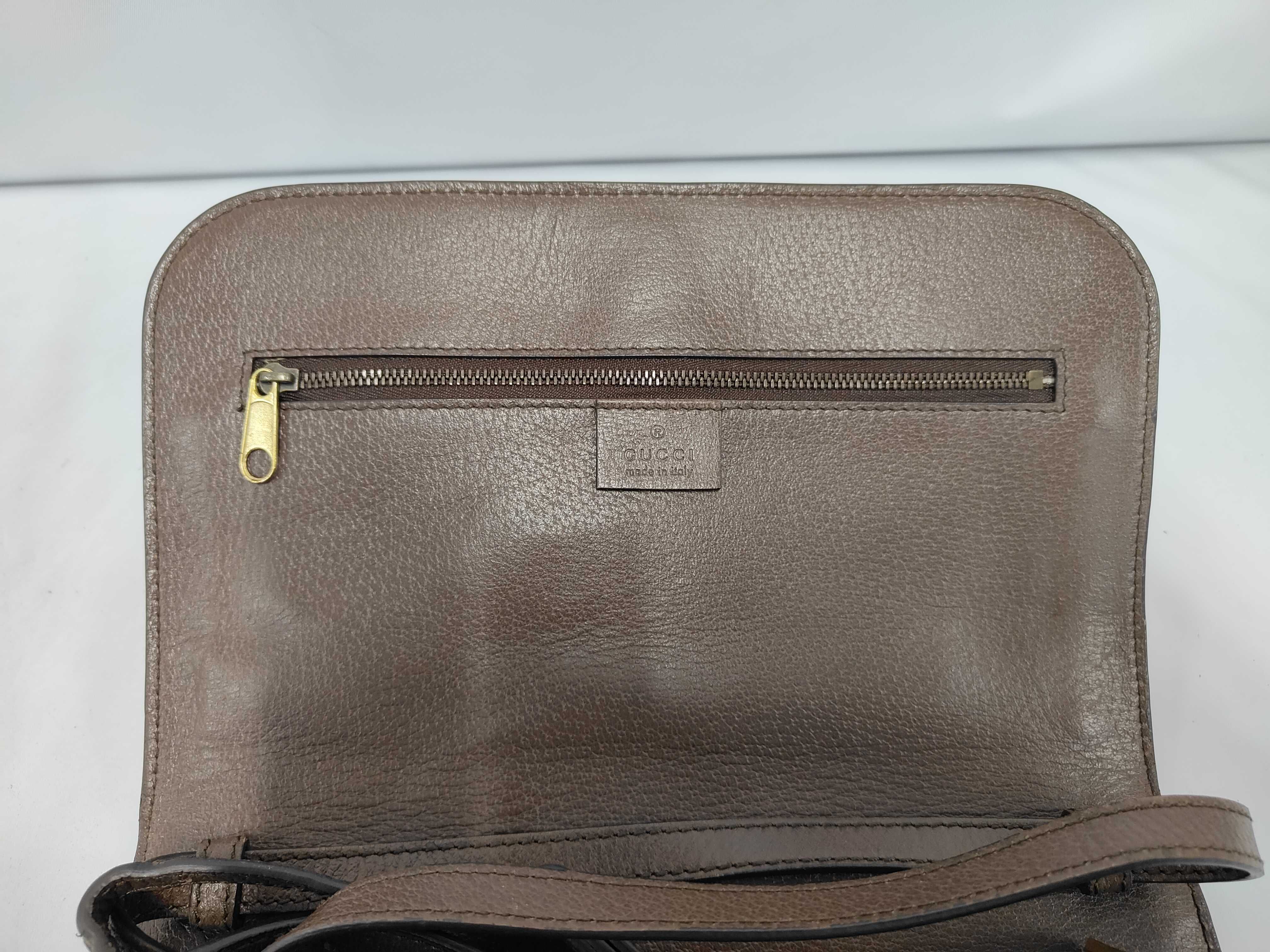 GG Supreme PVC x Leather Shoulder Bag, Brown, 548304 (Shoulder Bag) — view 8