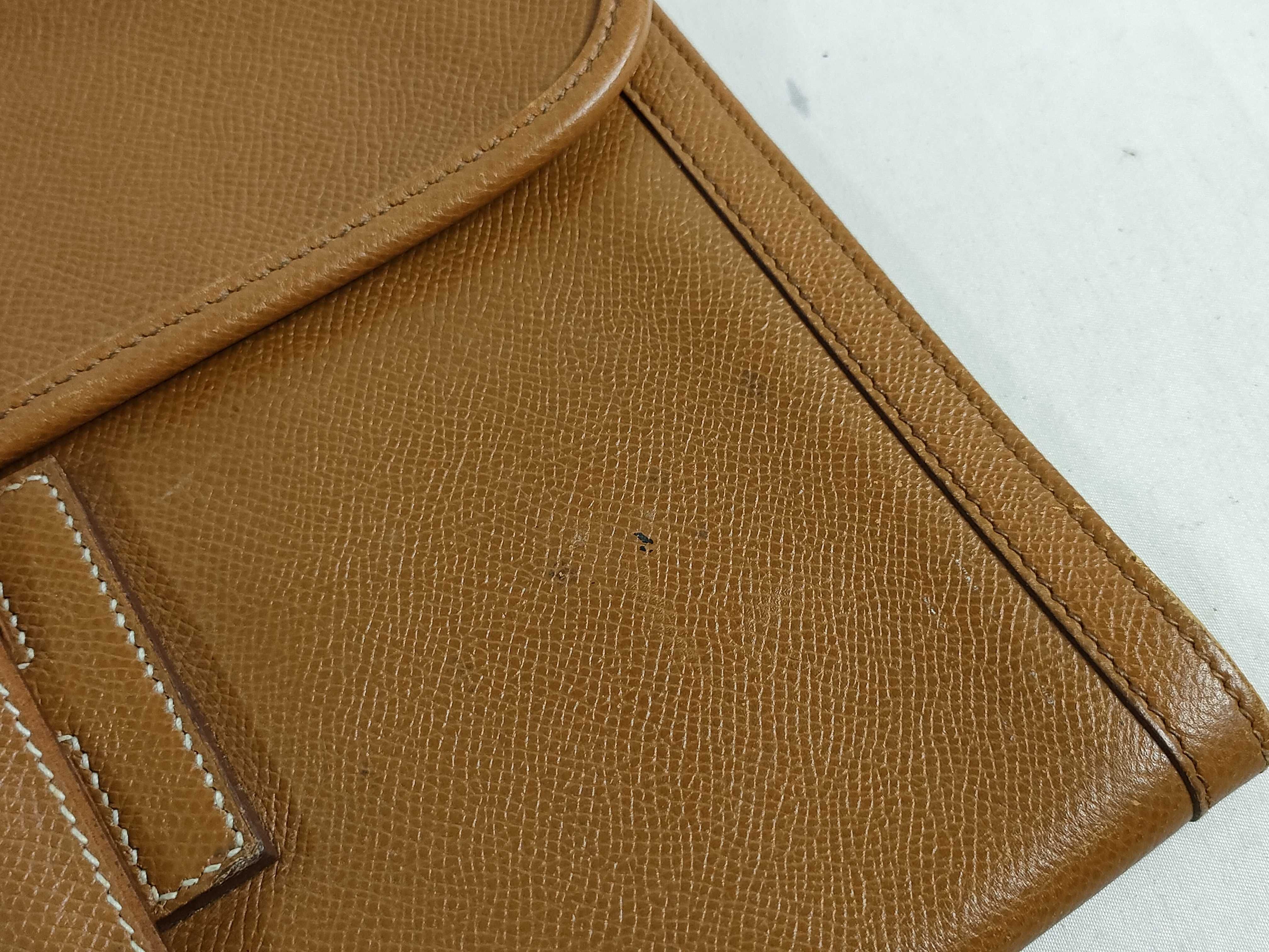 FR-Hermès Jige PM Cushbell Clutch Gold T: 1990 Clutch Bag — view 11