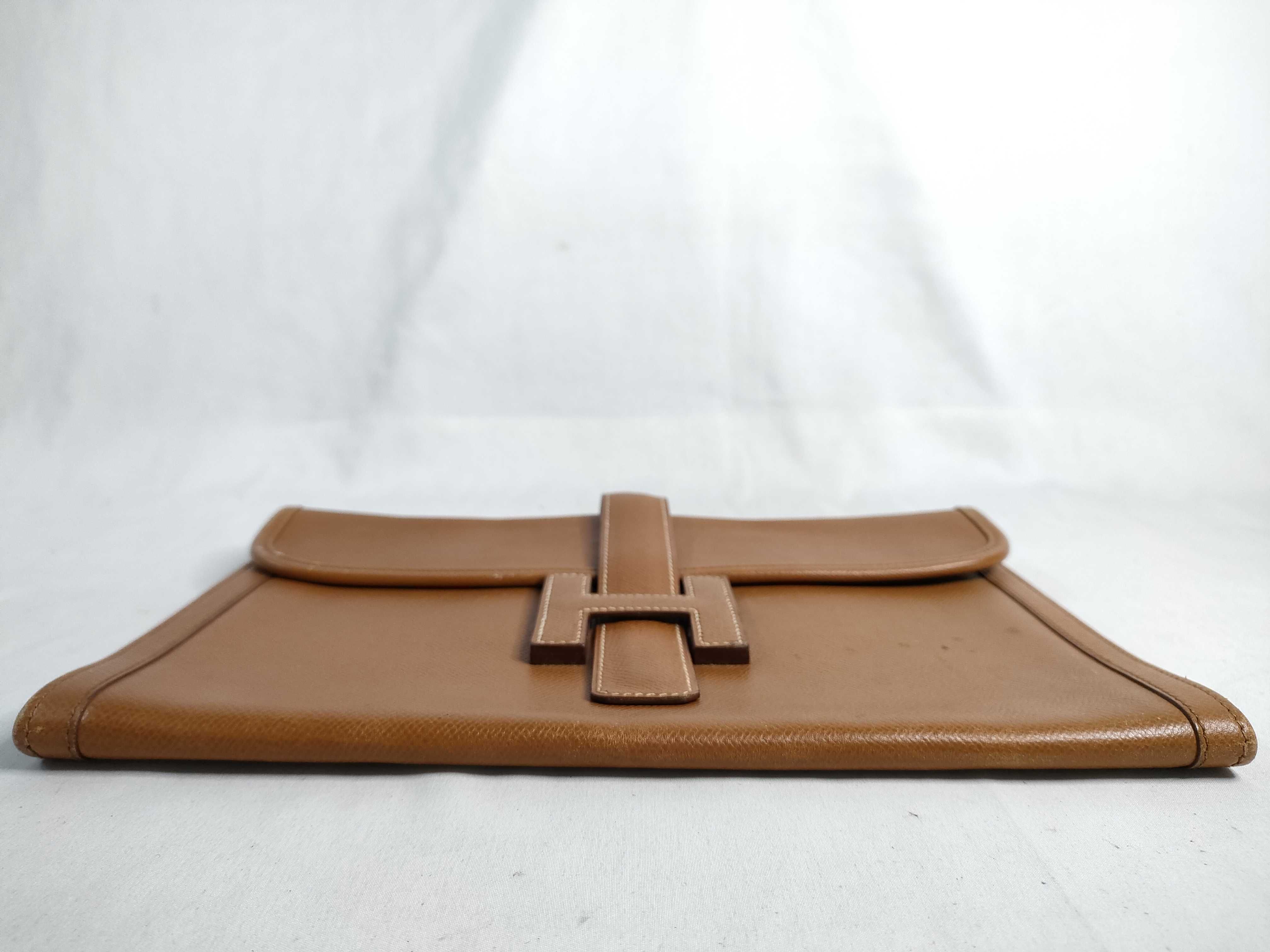 FR-Hermès Jige PM Cushbell Clutch Gold T: 1990 Clutch Bag — view 4