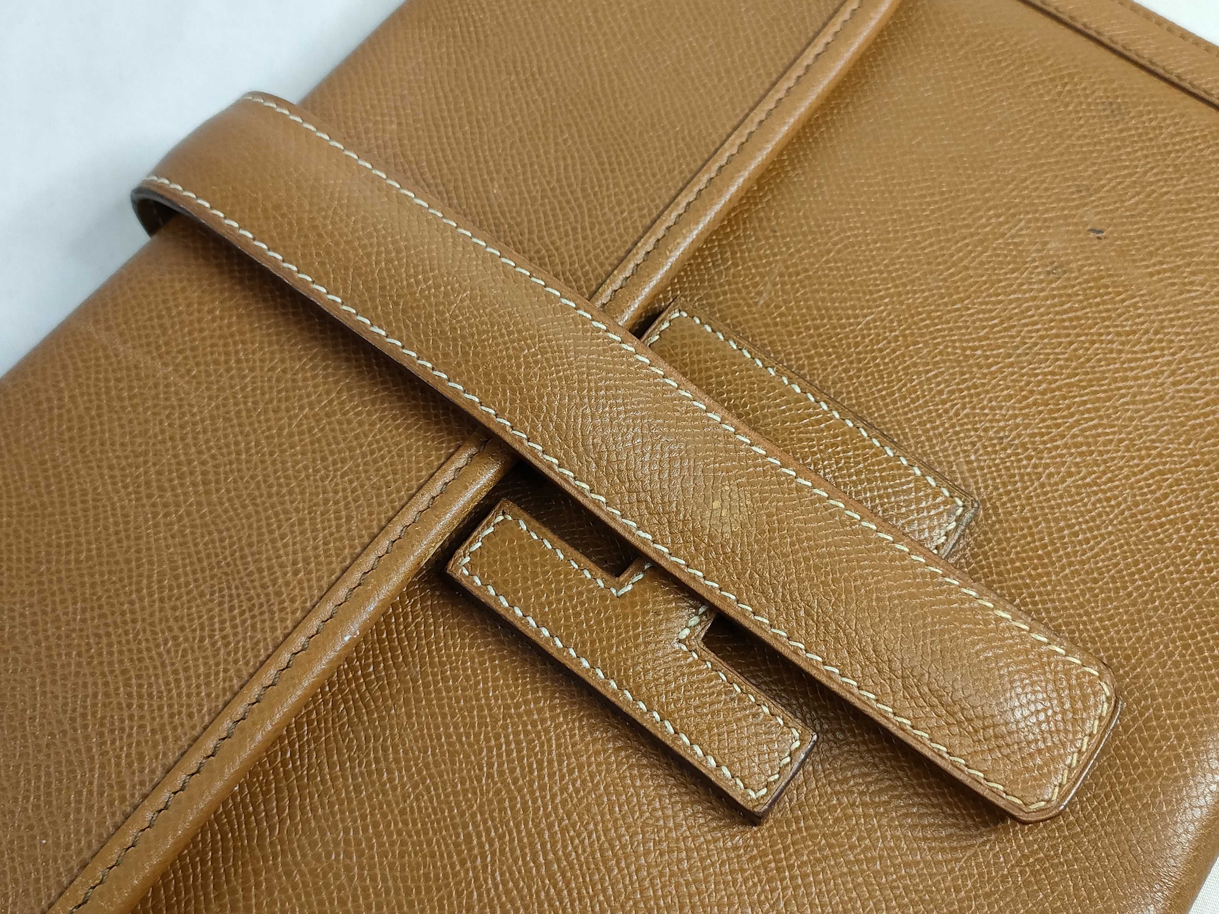 FR-Hermès Jige PM Cushbell Clutch Gold T: 1990 Clutch Bag — view 9