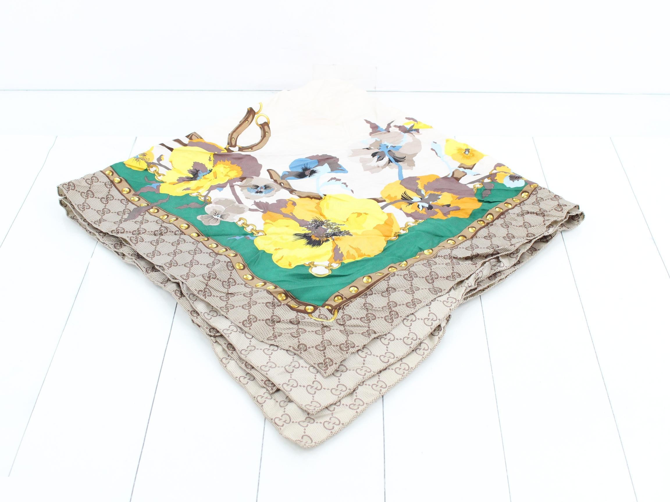 GG x Flower Pattern Scarf — view 2