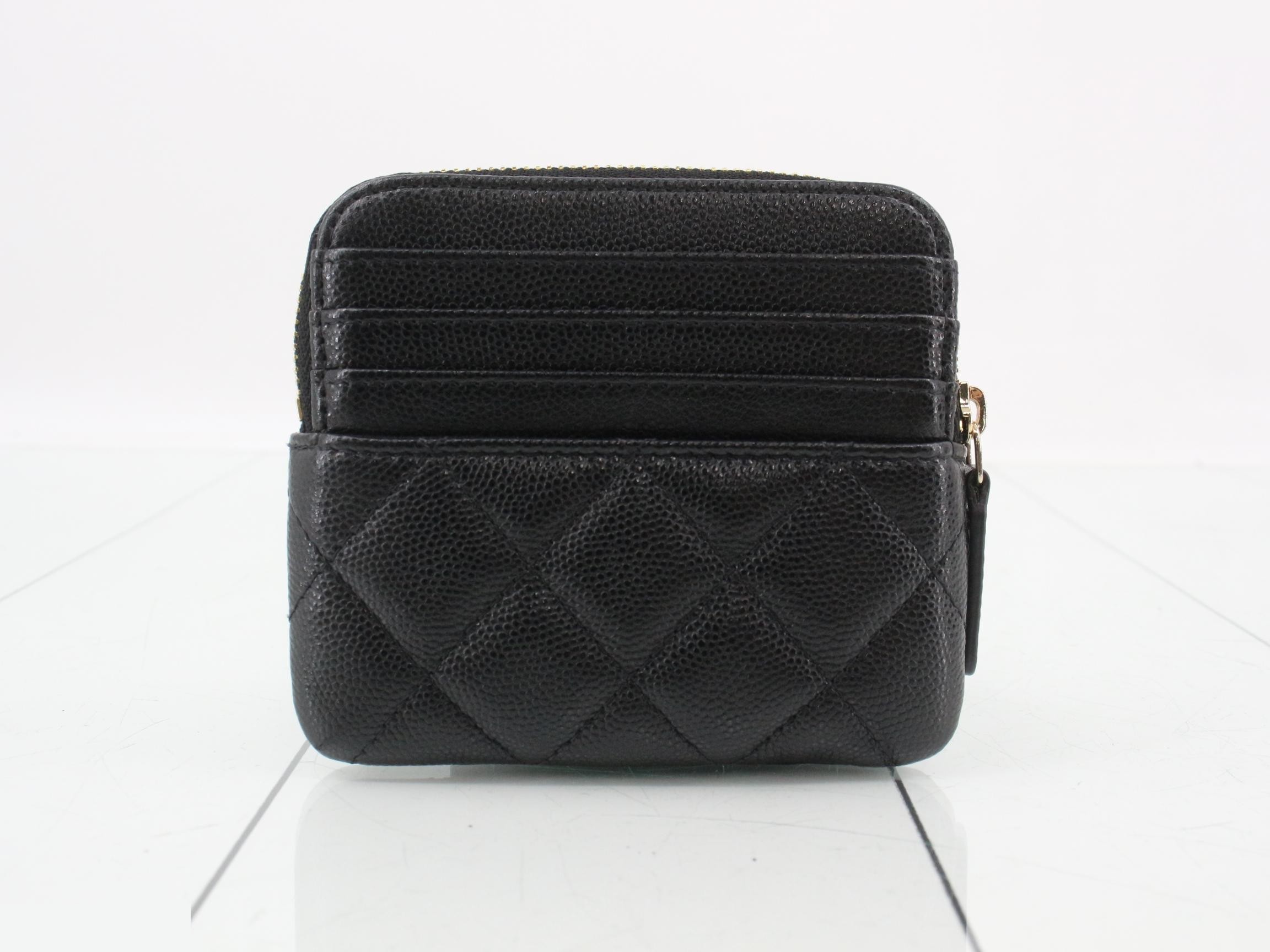 Caviar leather AP2061 coin case, black, with sticker (serial number in the 30s). — view 2