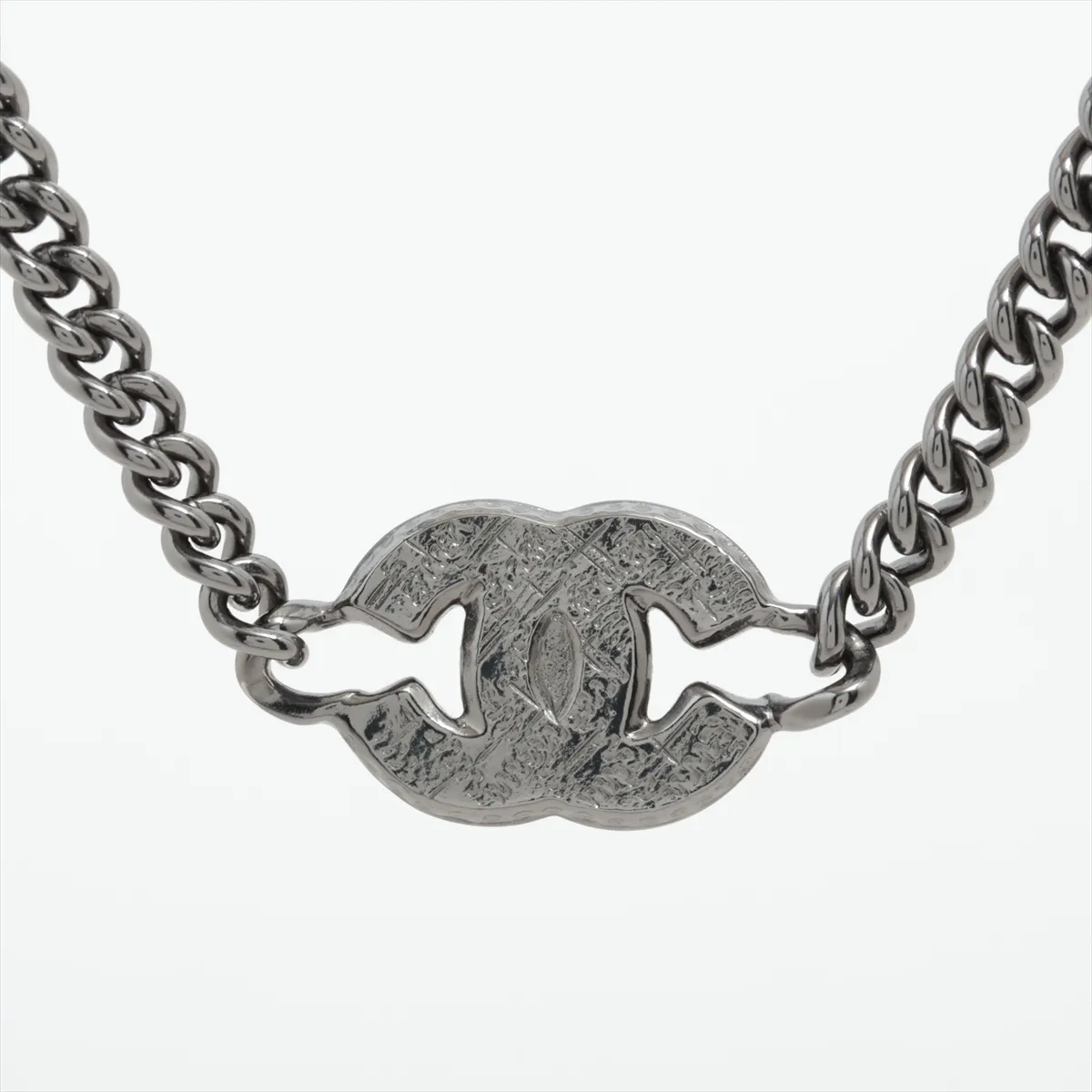 Coco Mark A24A Necklace, Metal, Gunmetal, — view 2