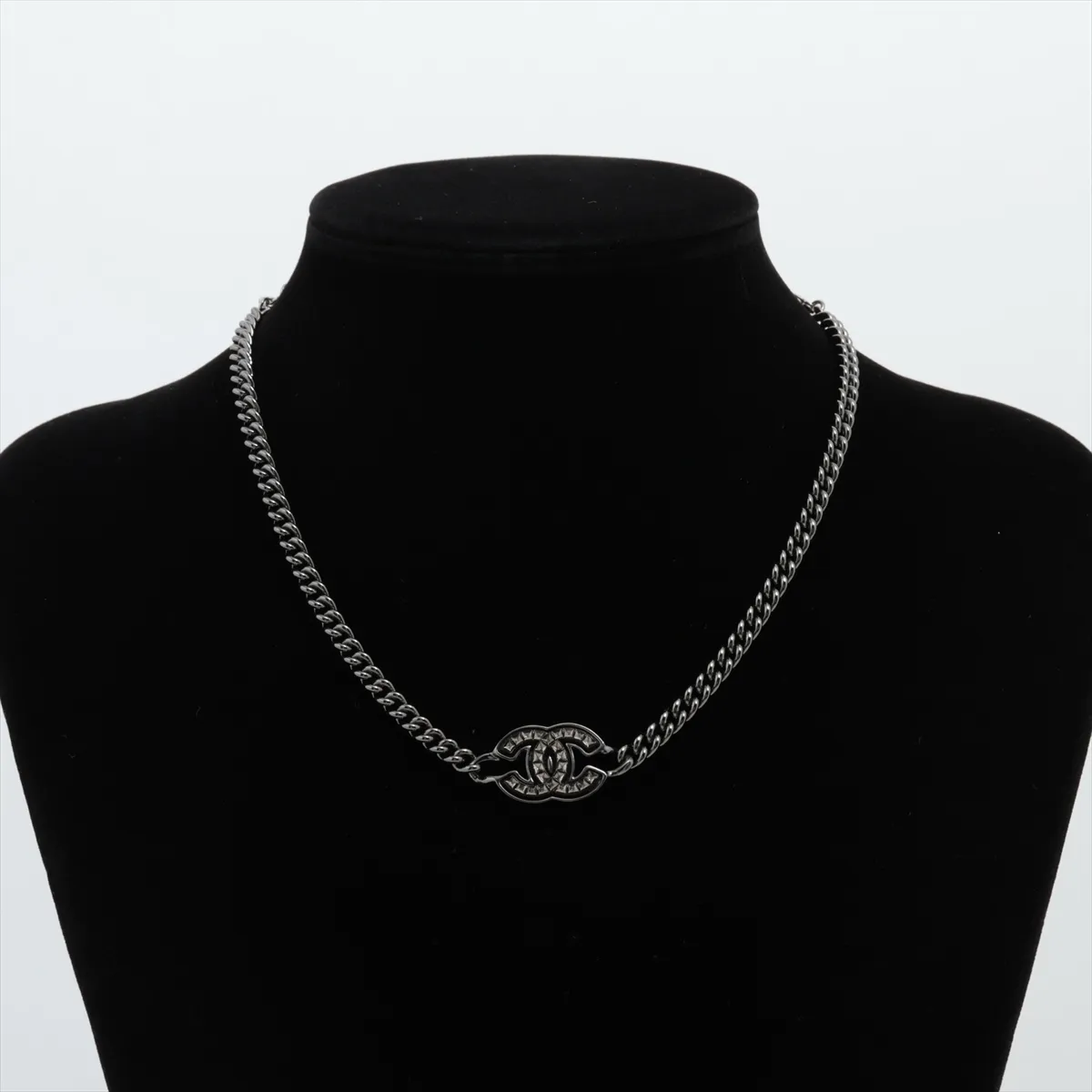 Coco Mark A24A Necklace, Metal, Gunmetal, — view 5