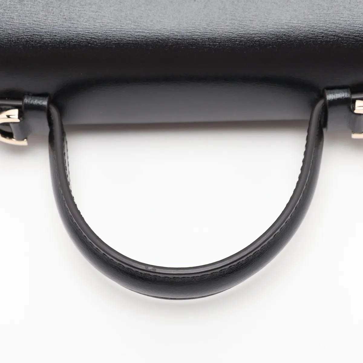 Panthère Leather 2-Way Handbag, Black, with Mirror — view 5