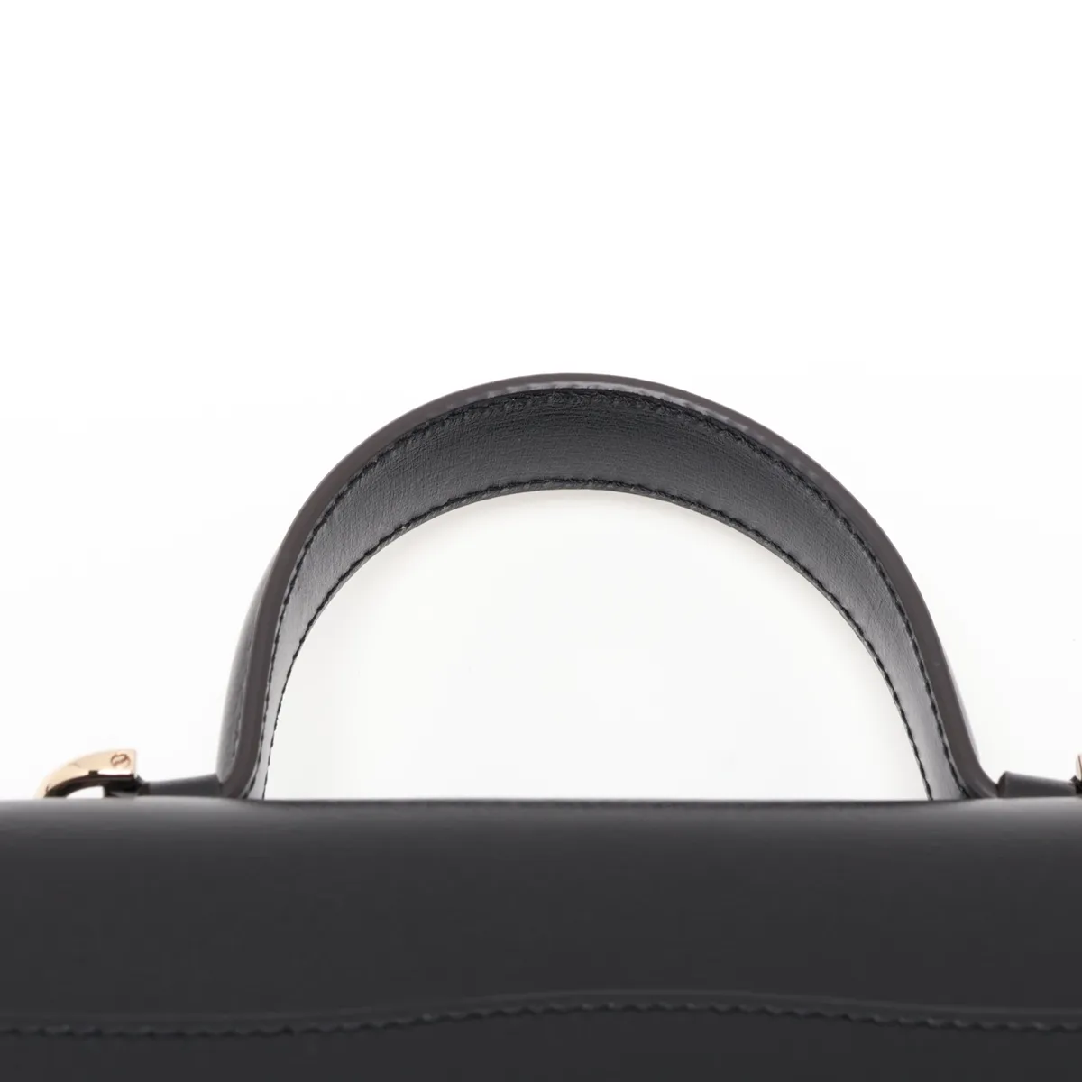 Panthère Leather 2-Way Handbag, Black, with Mirror — view 6
