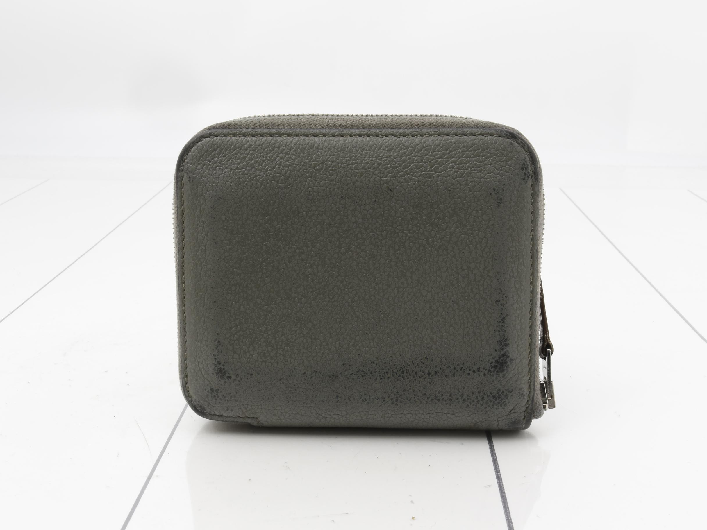 Wallet, "Silk In Compact," Gray, Double Stamp — view 2