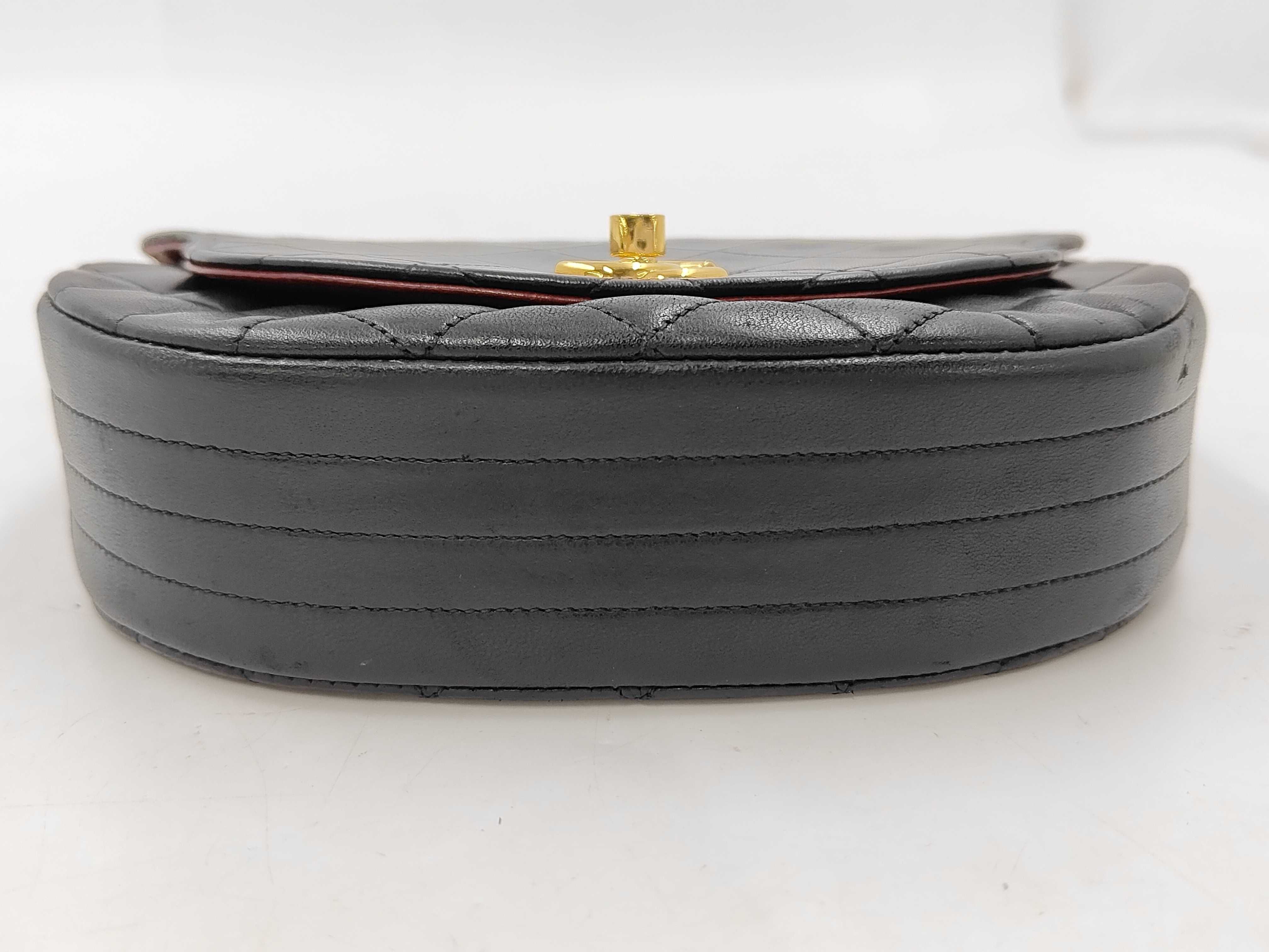 Matelassé Half Moon Chain Shoulder Bag — view 6