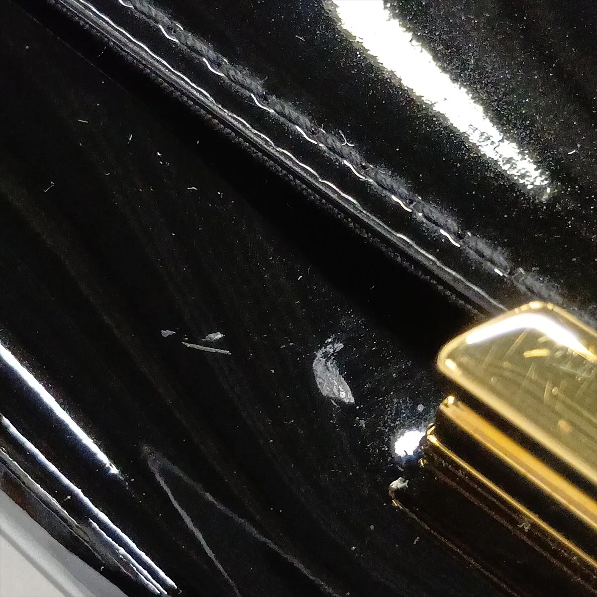 LV logo Pochette Louise EM NM M51634 PL4114 Black — view 10