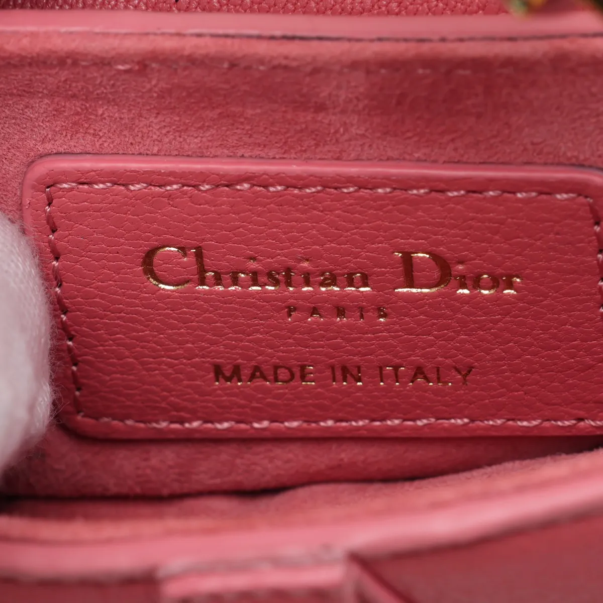 Saddle Bag Leather Handbag Pink — view 8