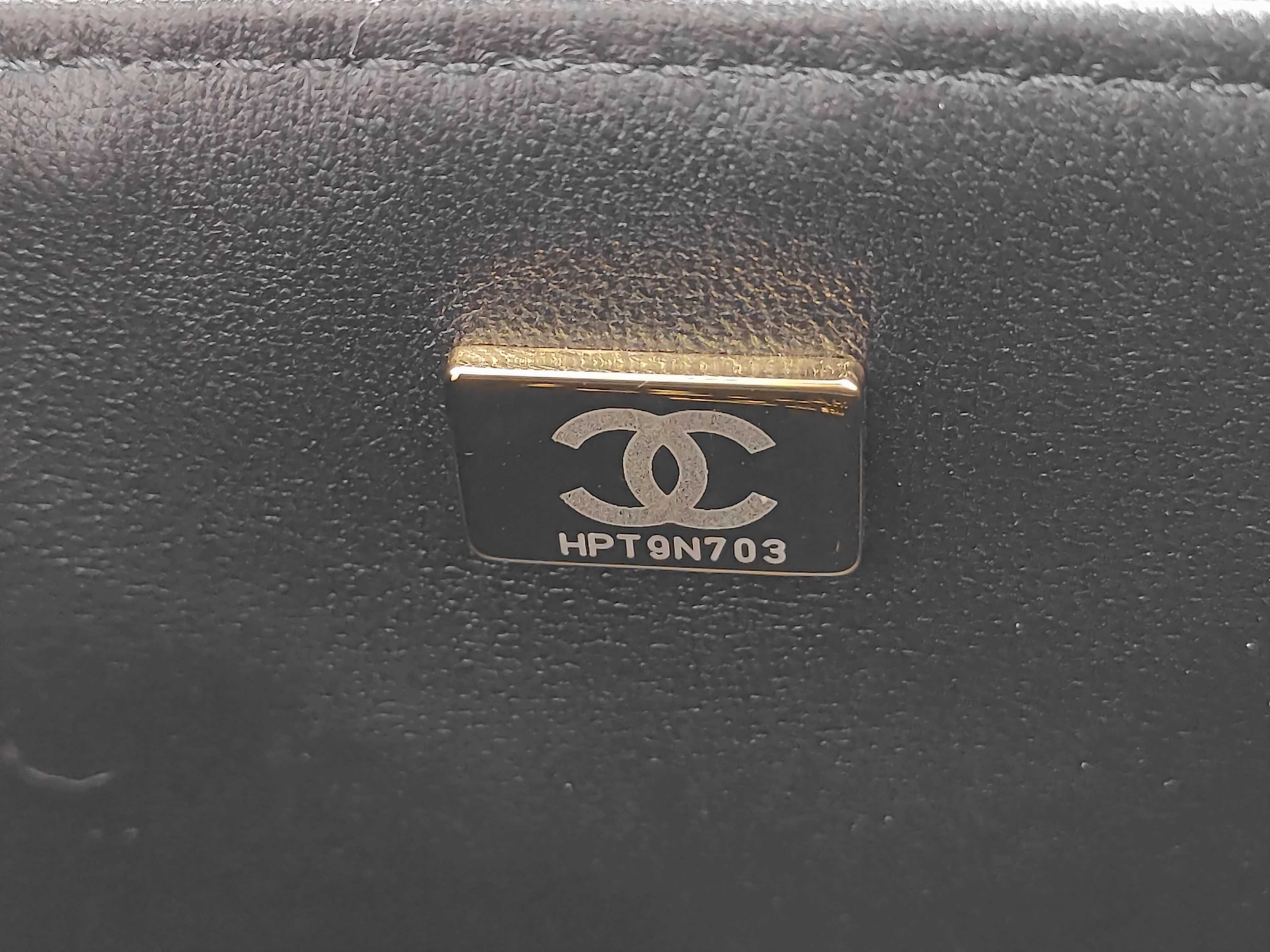 Caviar Skin Top Handle Shoulder Bag AS5702 Black with Gold Hardware — view 13