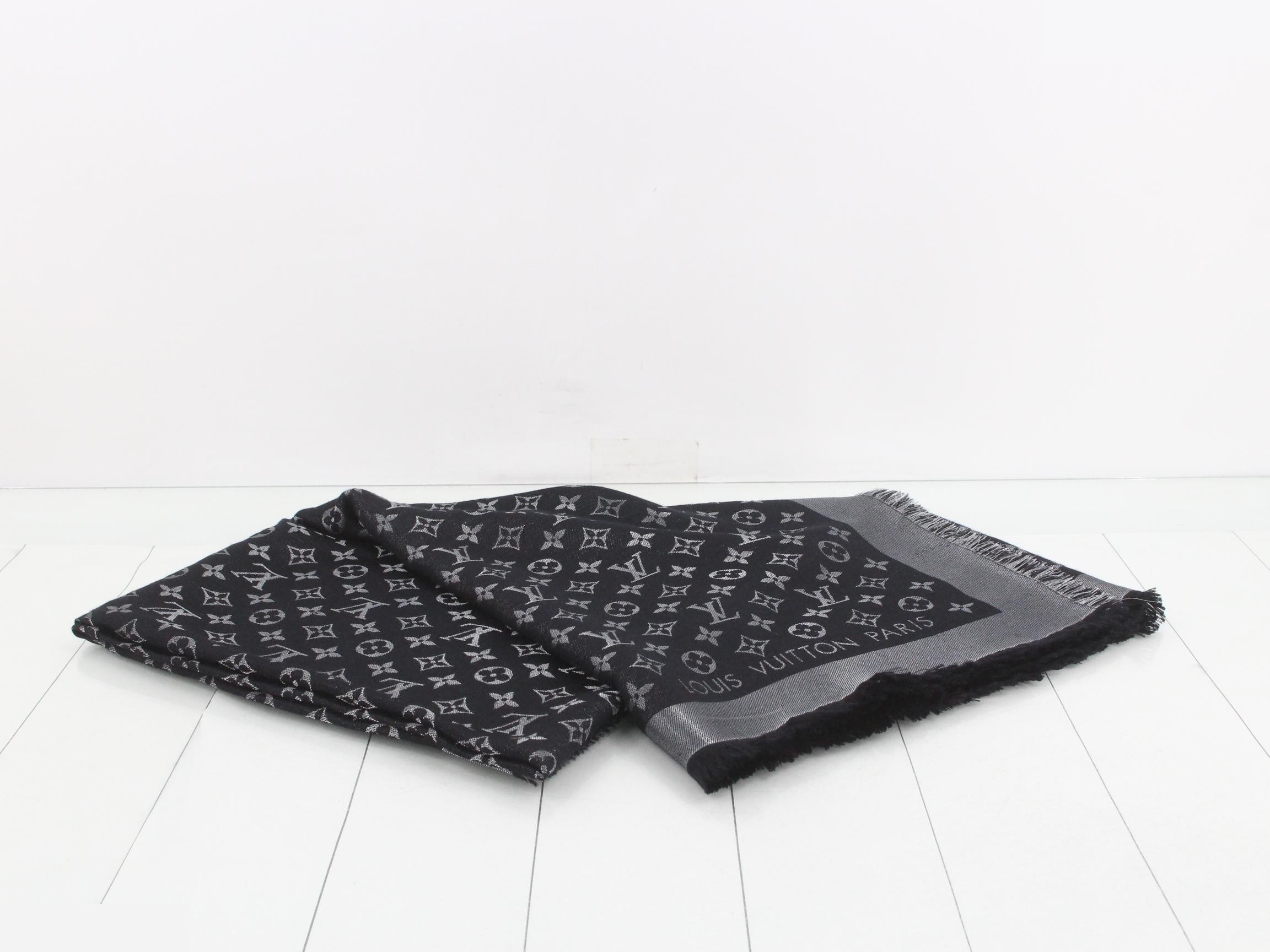 Monogram Shine Noir Shawl — view 2
