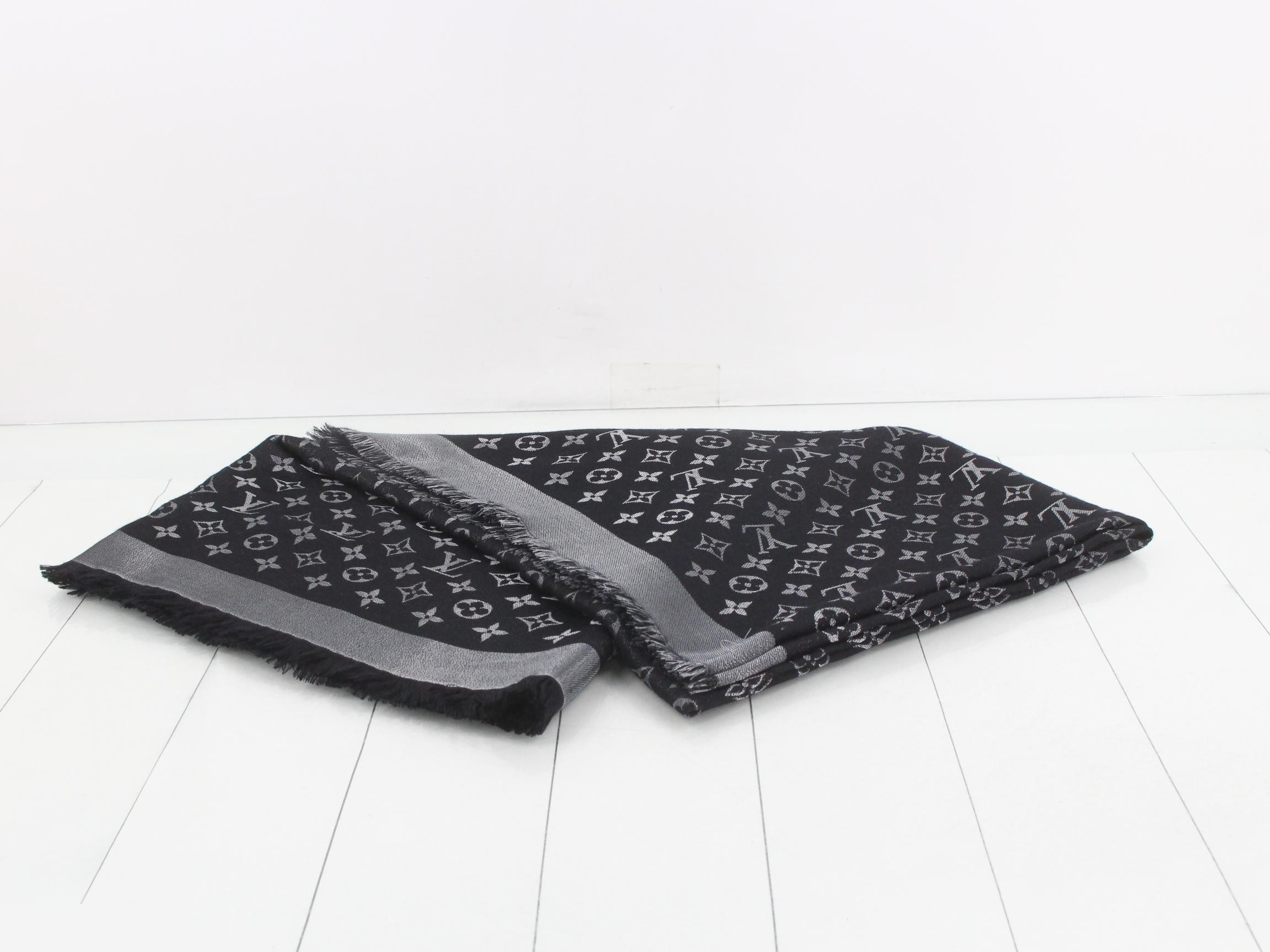 Monogram Shine Noir Shawl — view 3