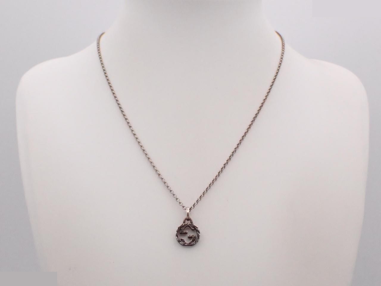 Interlocking G sterling silver 925 necklace, 7.2g, chain approximately 50cm — view 3