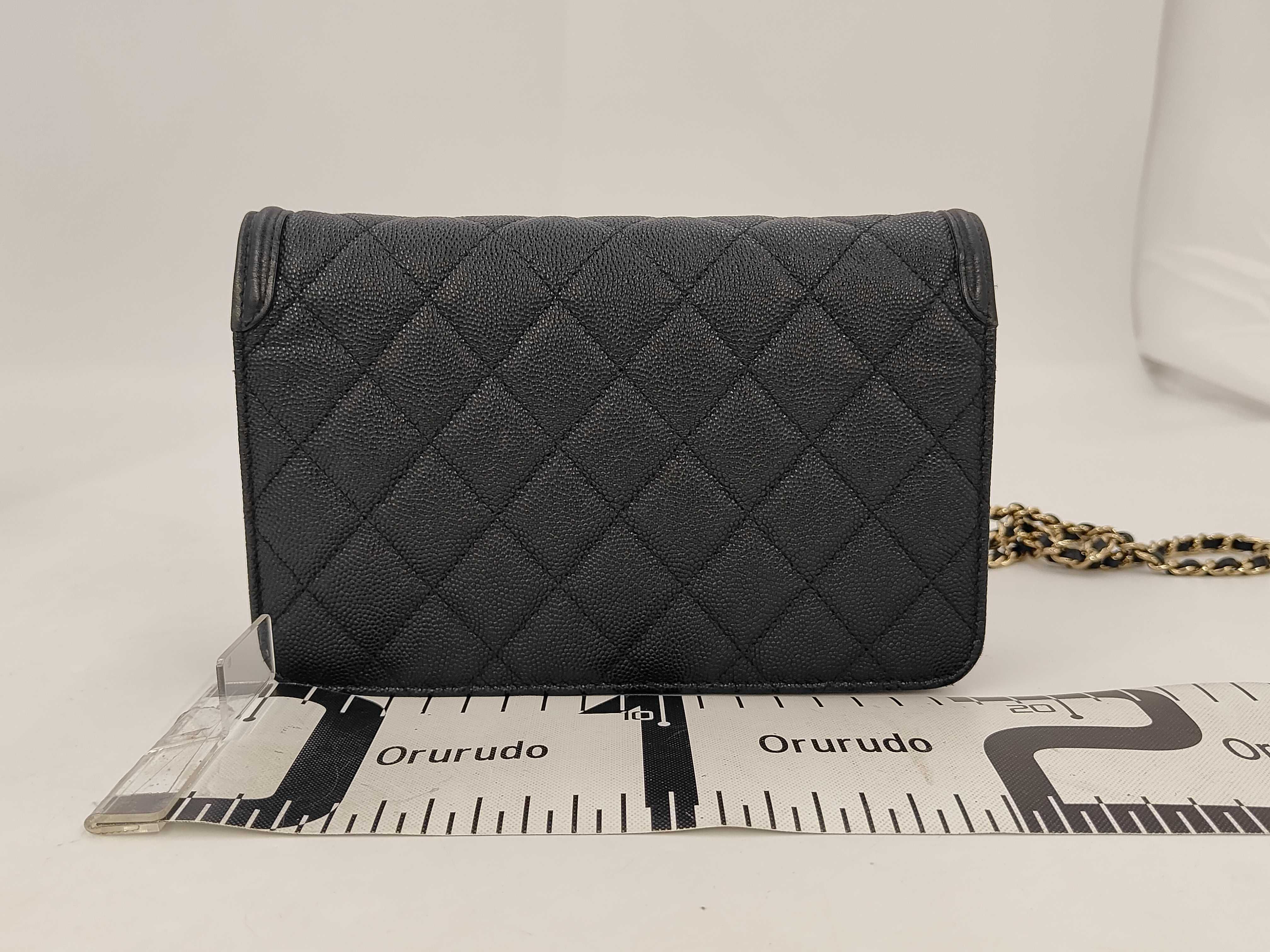 Caviar Skin CC Filigree Chain Wallet — view 2