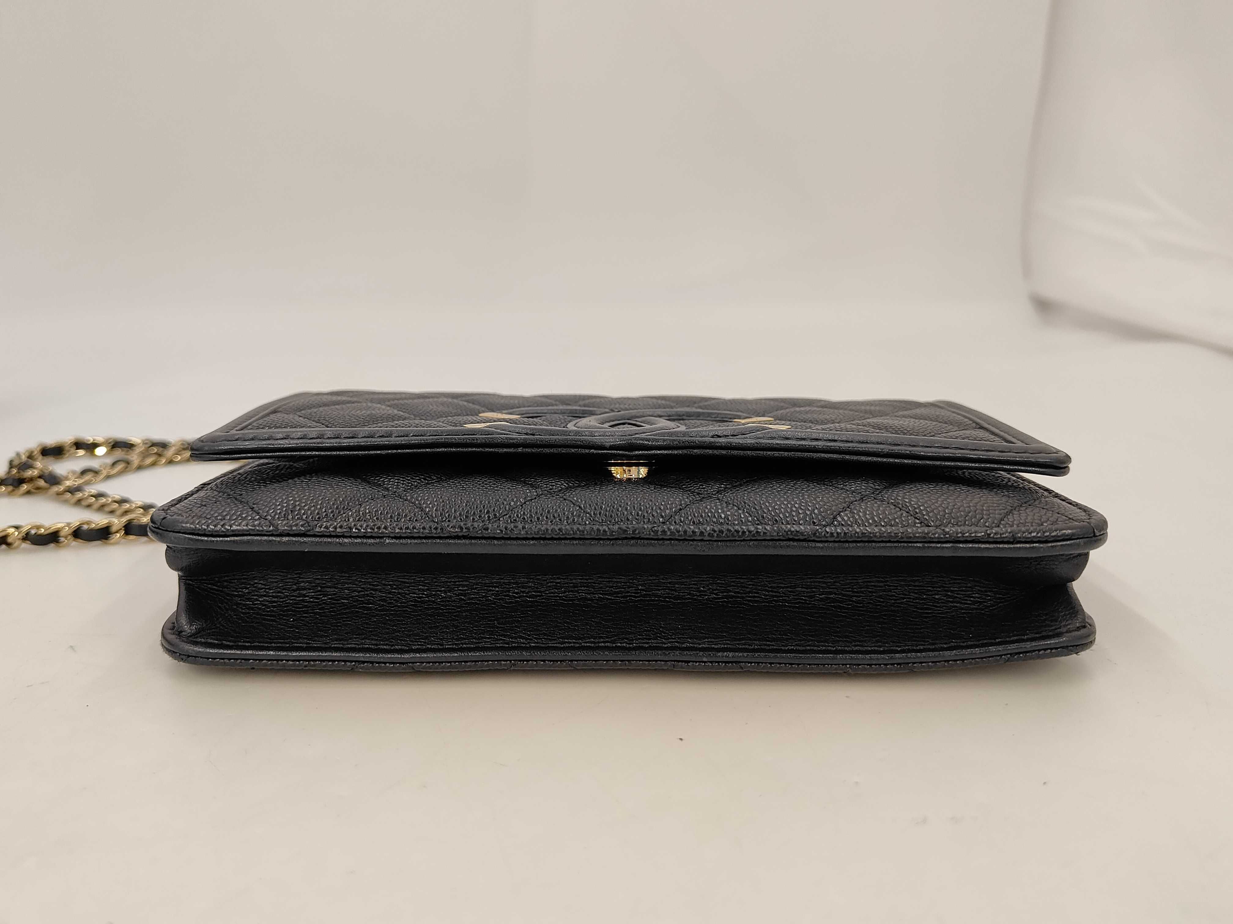 Caviar Skin CC Filigree Chain Wallet — view 4