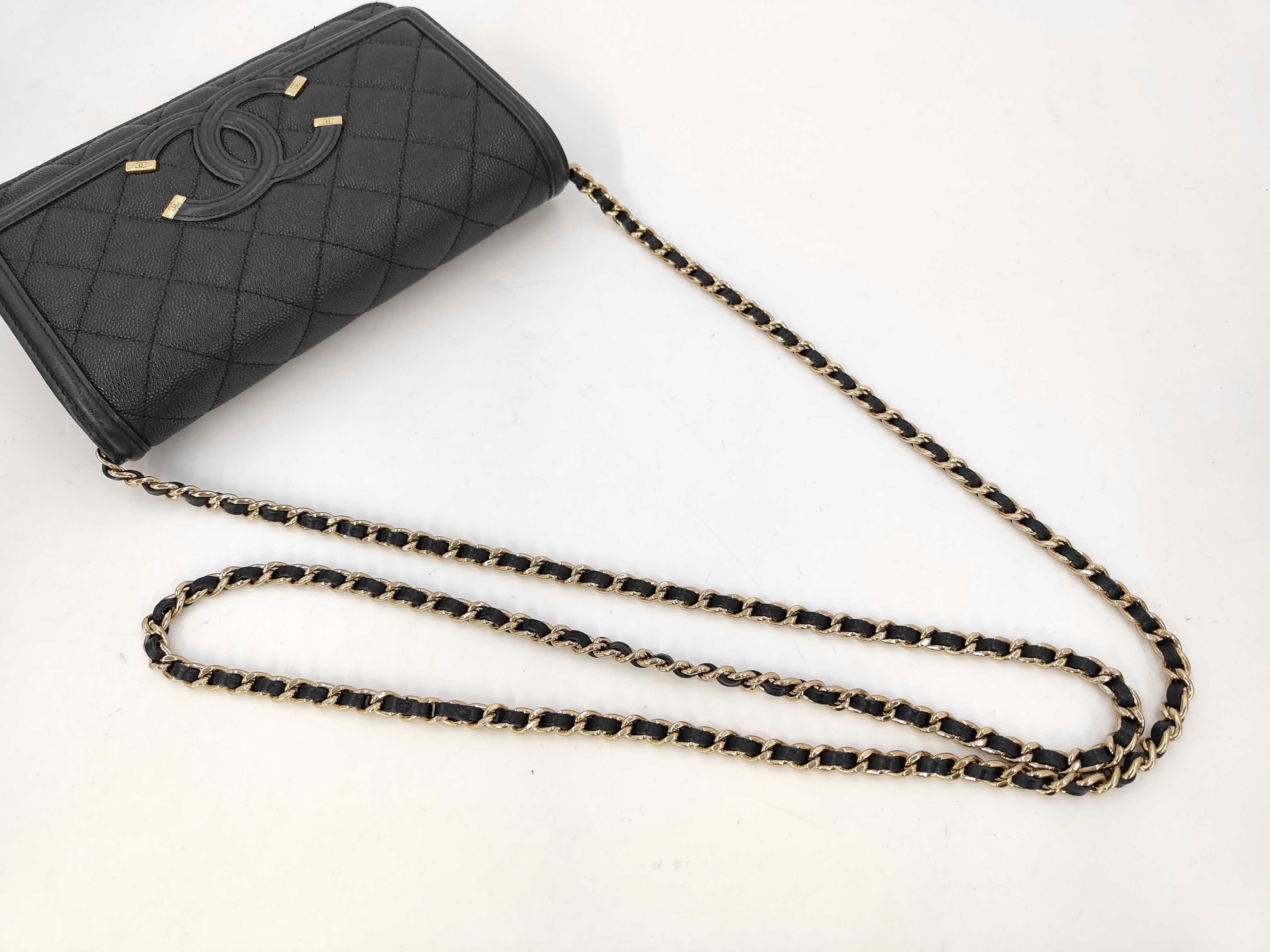 Caviar Skin CC Filigree Chain Wallet — view 5