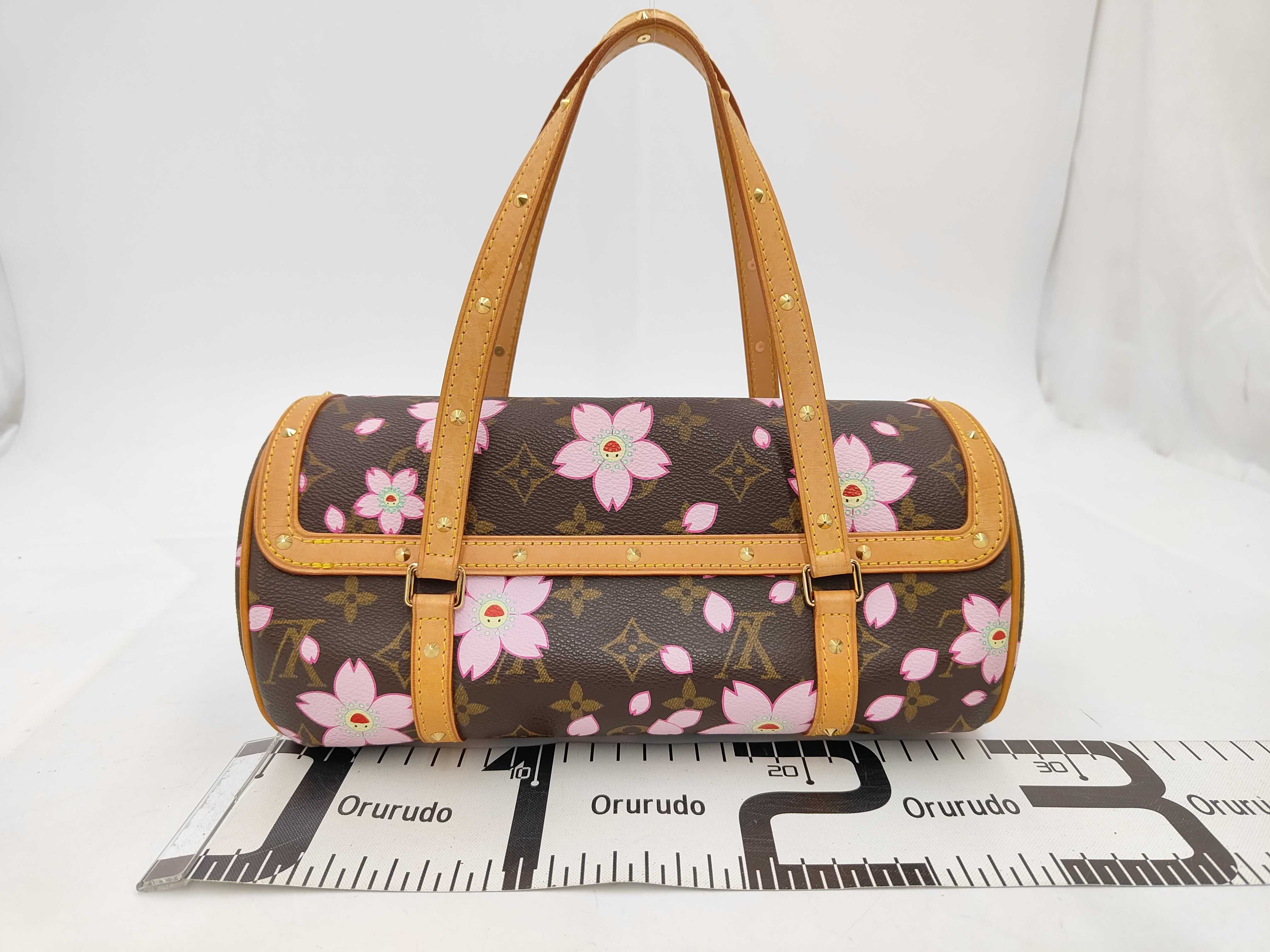 Monogram Cherry Blossom Papillon Handbag by Takashi Murakami (Cherry Blossom Motif) M92009 — view 2