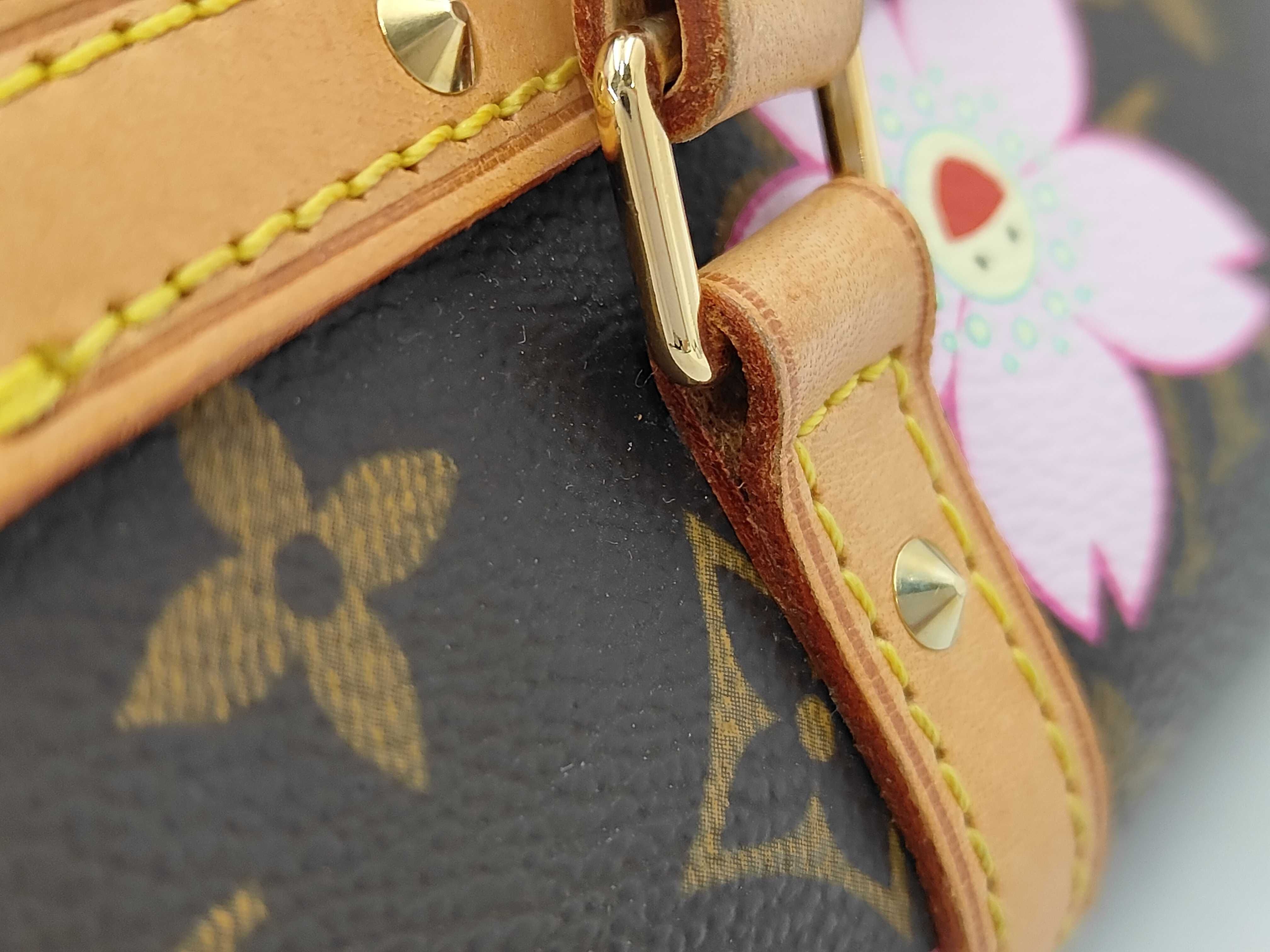 Monogram Cherry Blossom Papillon Handbag by Takashi Murakami (Cherry Blossom Motif) M92009 — view 3