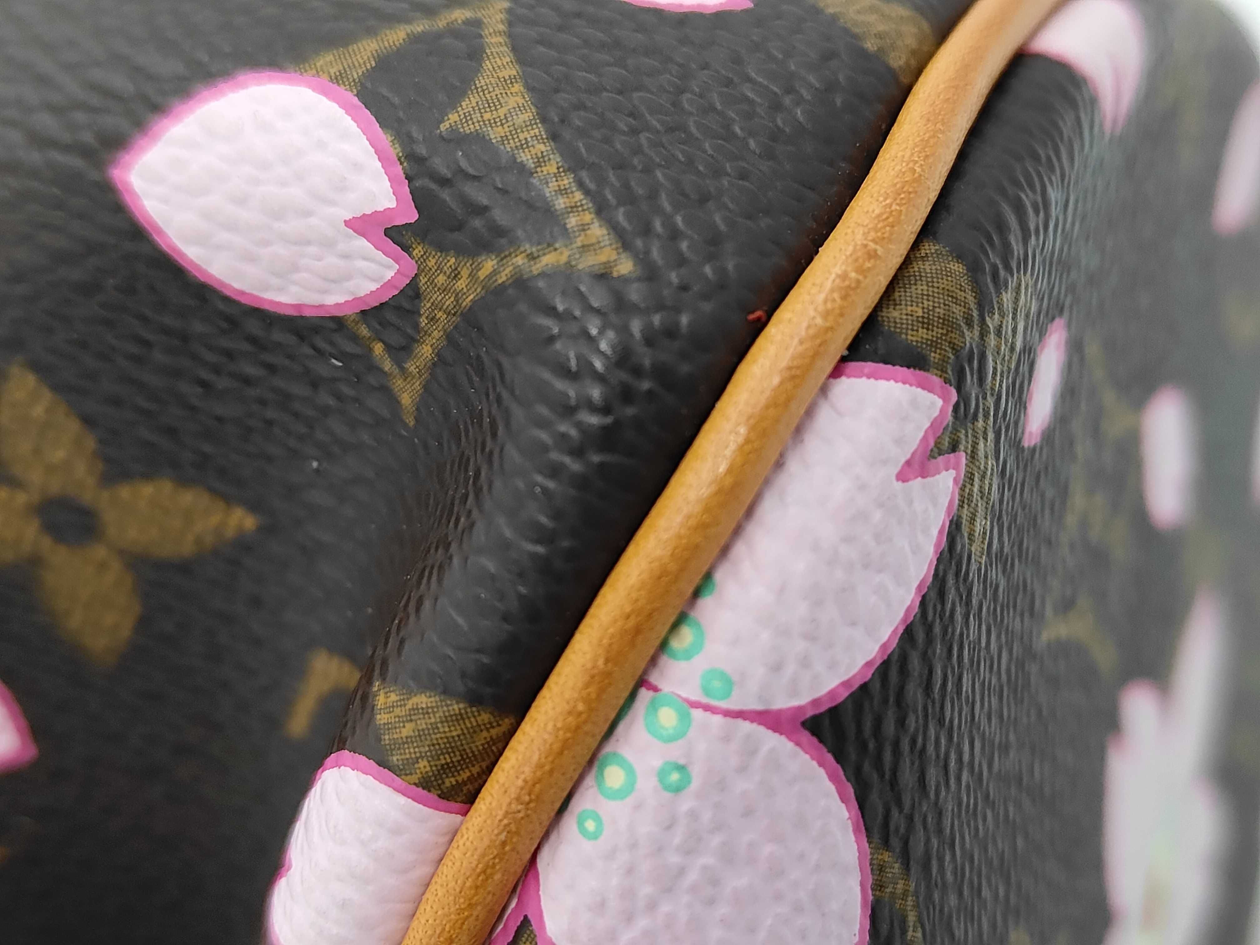Monogram Cherry Blossom Papillon Handbag by Takashi Murakami (Cherry Blossom Motif) M92009 — view 6