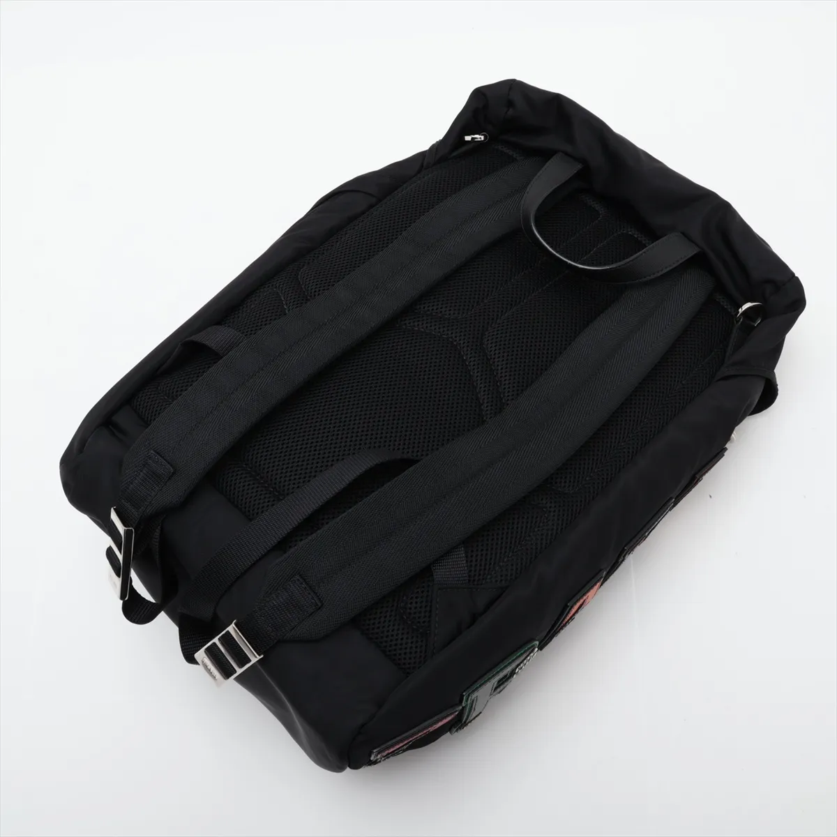 Tessuto Nylon x Leather Backpack/Rucksack, Black — view 5