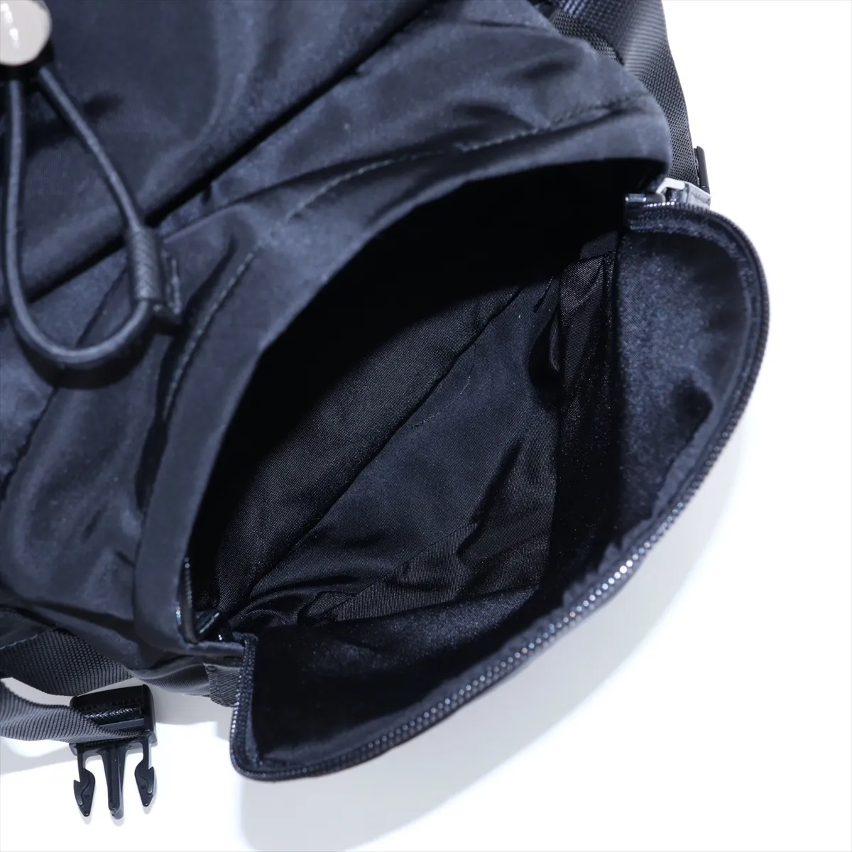 Tessuto Nylon x Leather Backpack/Rucksack, Black — view 10