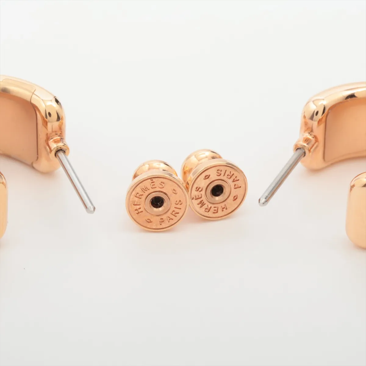 Olympe PM Earrings (Pair) GP x Leather Bordeaux x Gold — view 4
