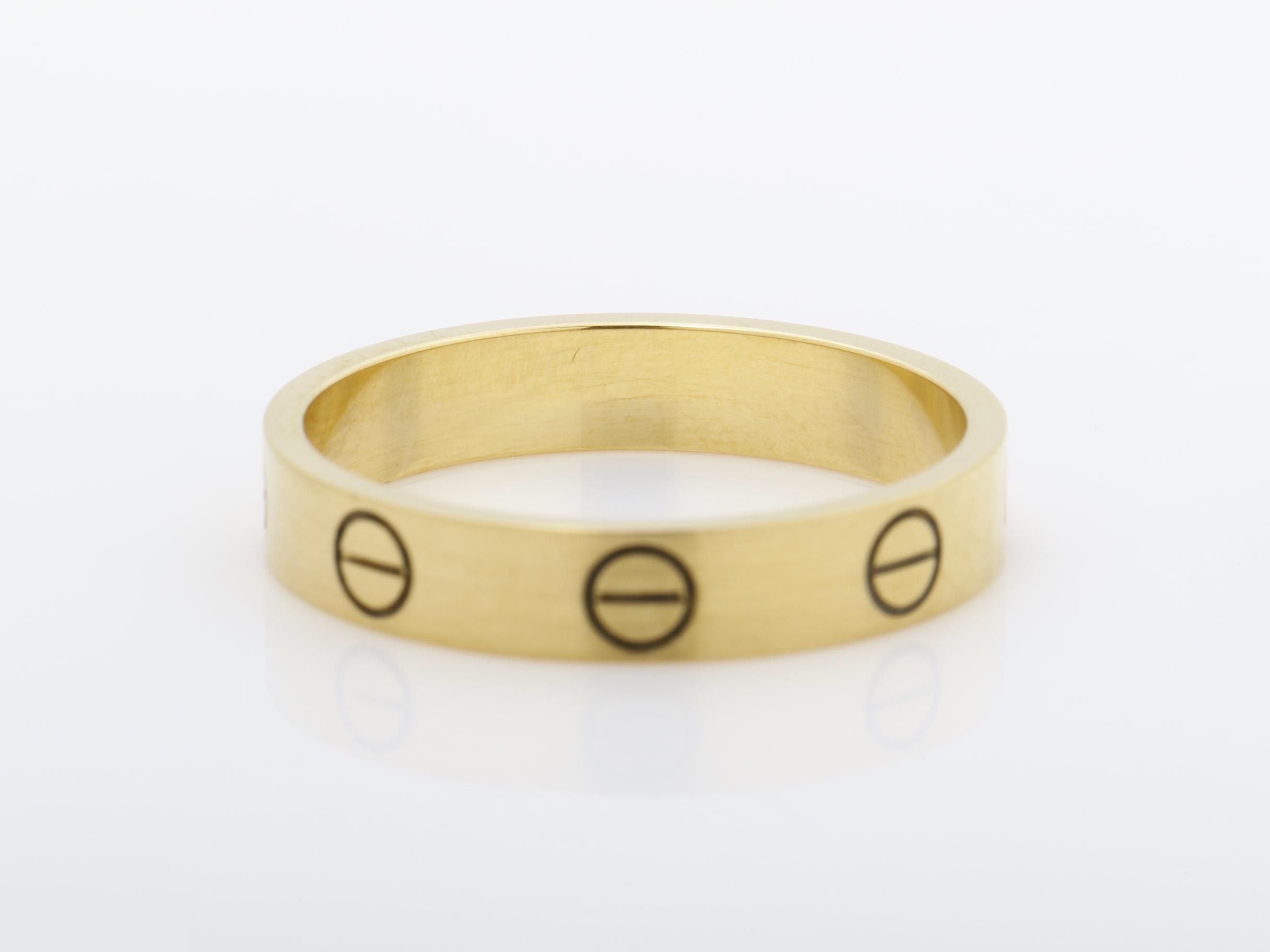 Mini Love ring, 3.42g, Au750YG, size #54, width approximately 3.5mm — view 4