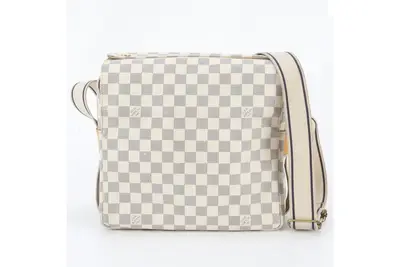 Damier Azur Naviglio N51189 Leather Shoulder Bag