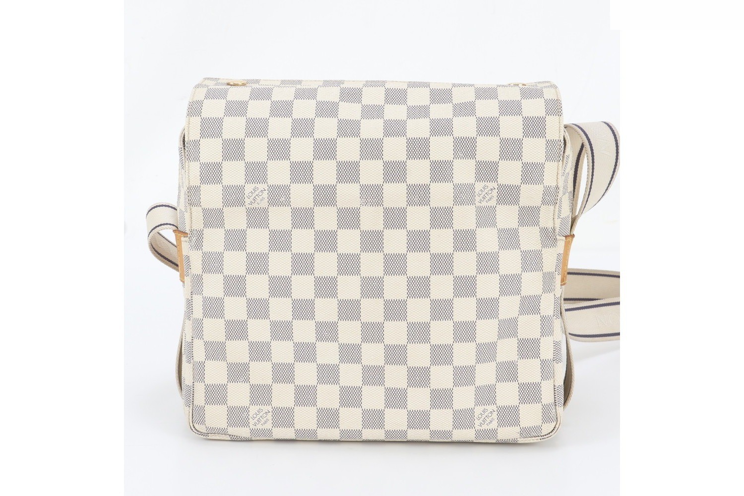 Damier Azur Naviglio N51189 Leather Shoulder Bag — view 3