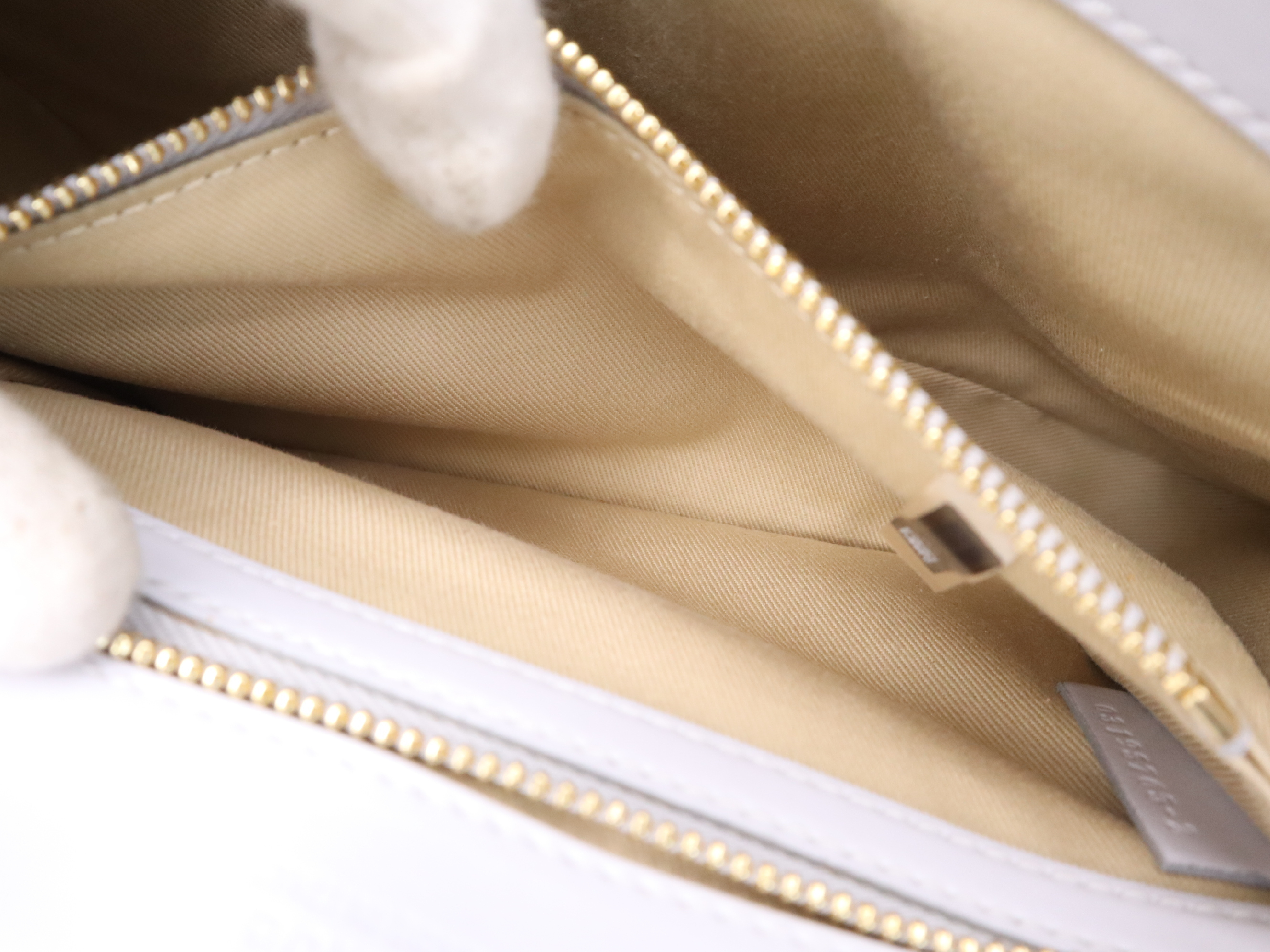 Leather C Mini Bag, Blue, Gold Hardware, with Shoulder Strap and Dust Bag, Handbag — view 13