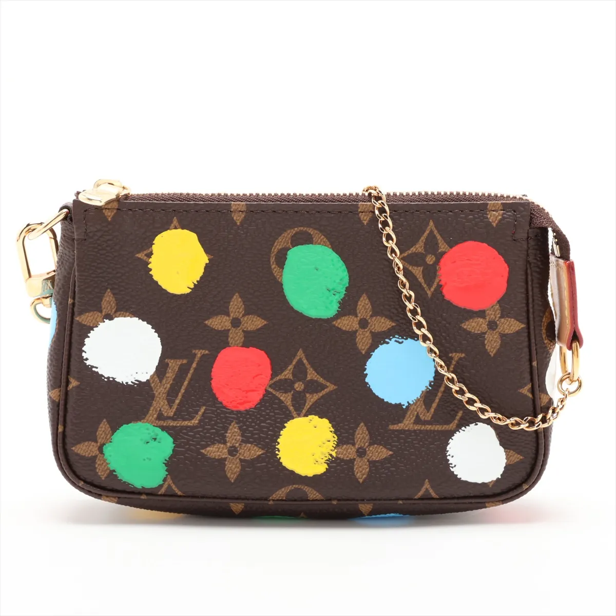 x Yayoi Kusama Monogram Mini Pochette Accessoires M81866 Brown (RFID detected)