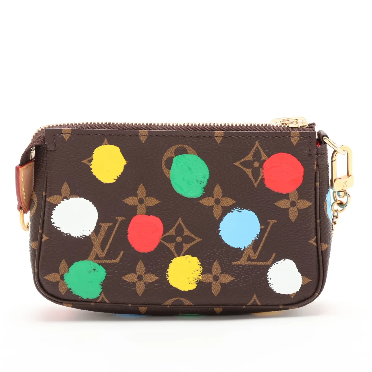 x Yayoi Kusama Monogram Mini Pochette Accessoires M81866 Brown (RFID detected) — view 2