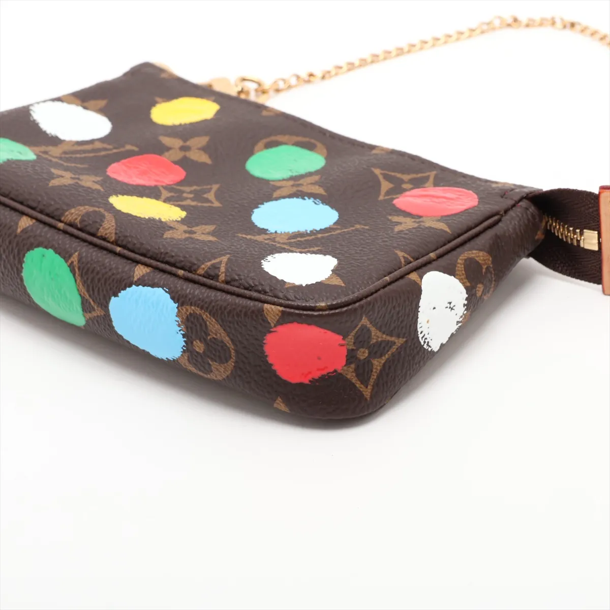 x Yayoi Kusama Monogram Mini Pochette Accessoires M81866 Brown (RFID detected) — view 3