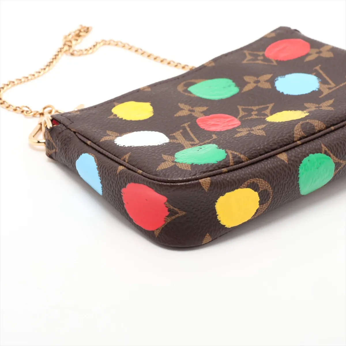 x Yayoi Kusama Monogram Mini Pochette Accessoires M81866 Brown (RFID detected) — view 4