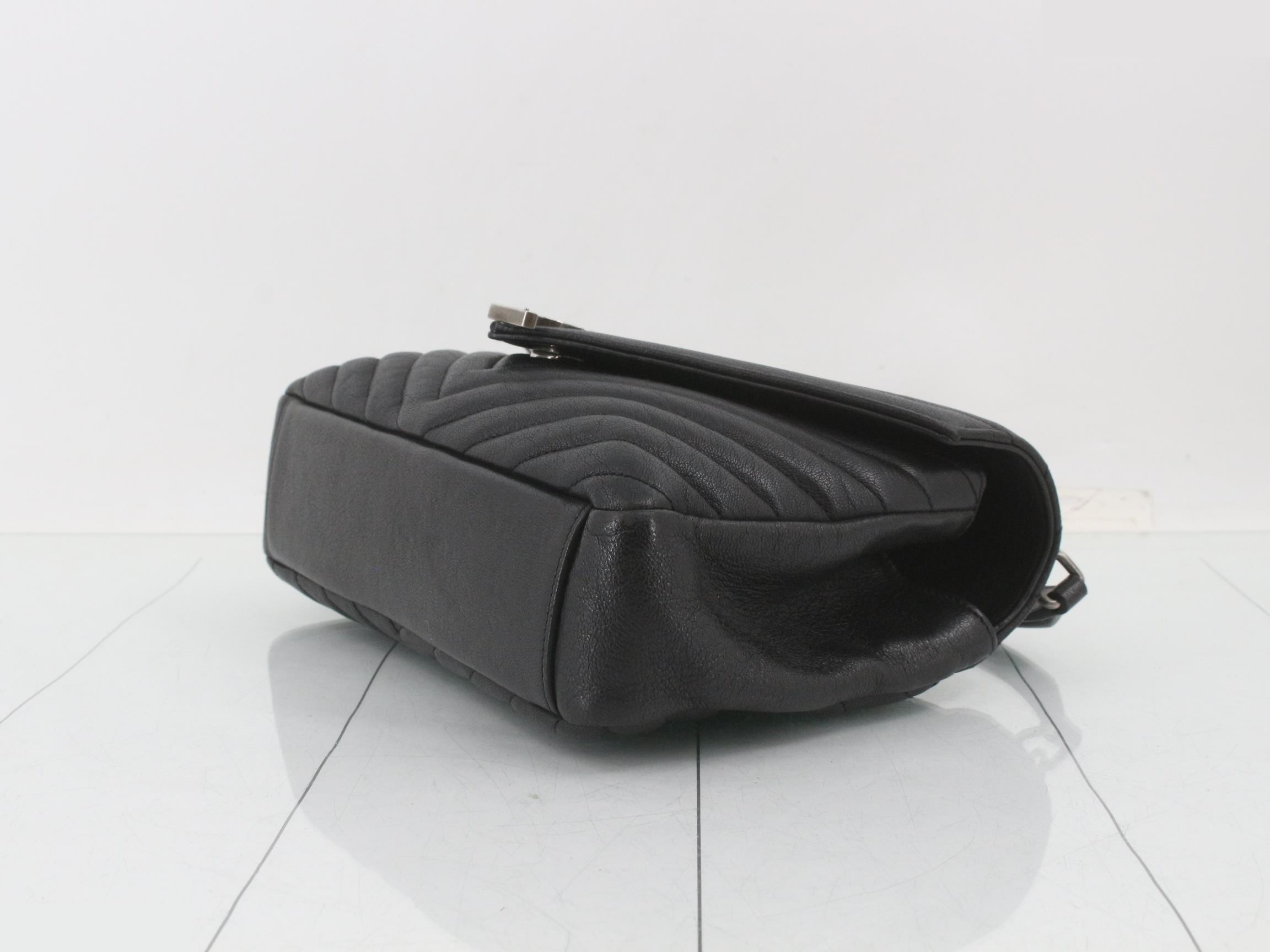 Monogram College Chevron Stitch Shoulder Bag — view 6