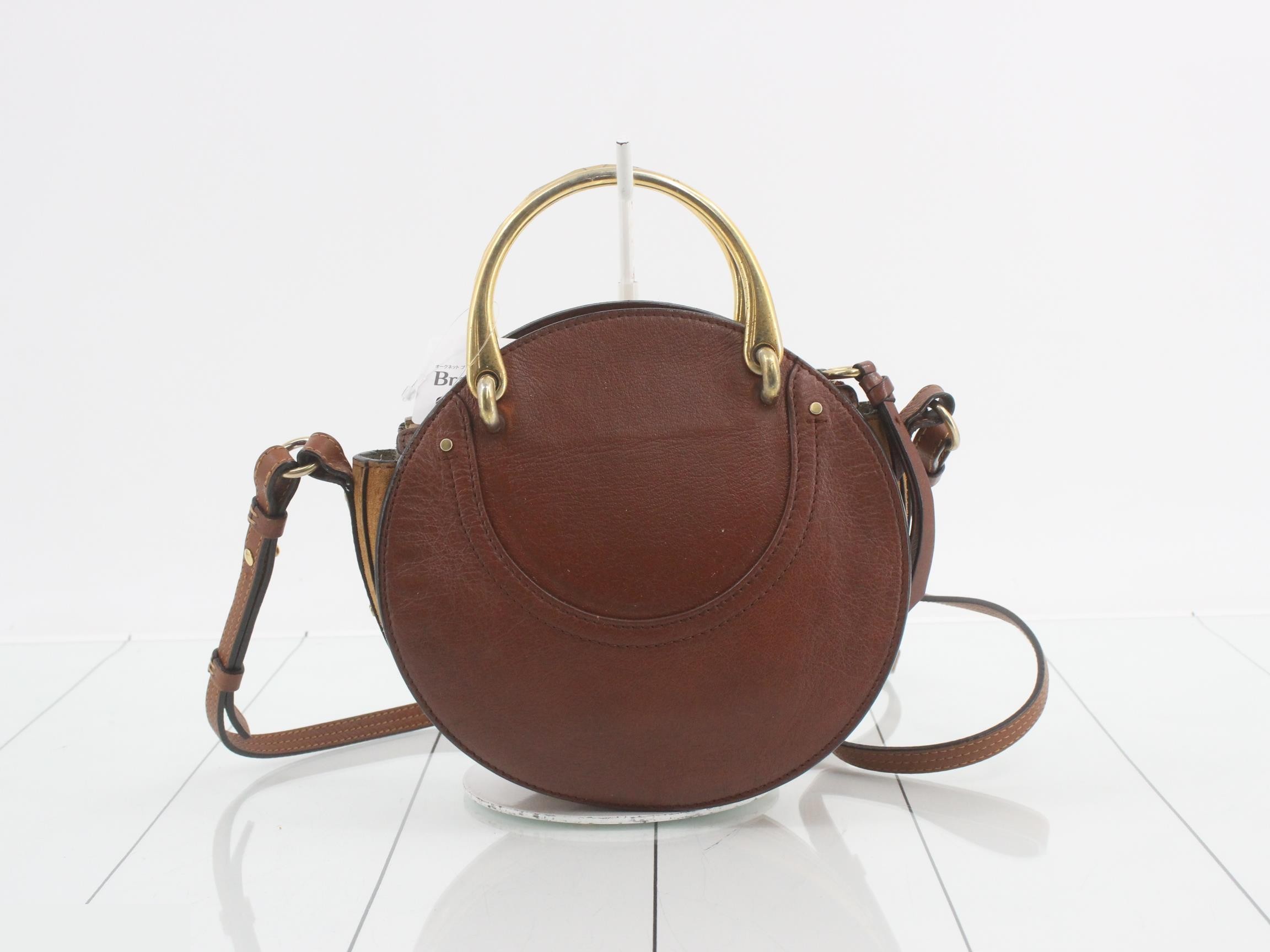 Pixie Round Top Shoulder Bag - Leather x Suede — view 2