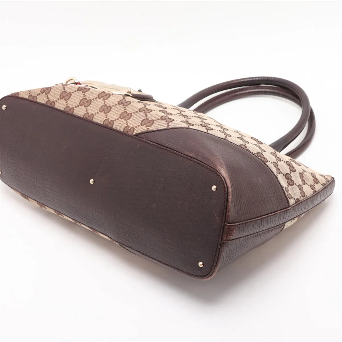 GG Canvas Horsebit Canvas x Leather Tote Bag Beige x Brown 137385 — view 3