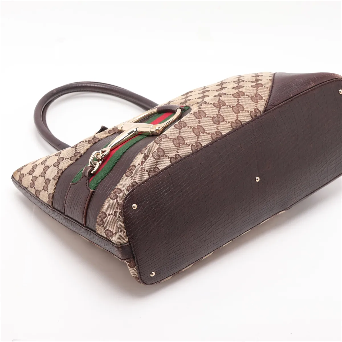 GG Canvas Horsebit Canvas x Leather Tote Bag Beige x Brown 137385 — view 4