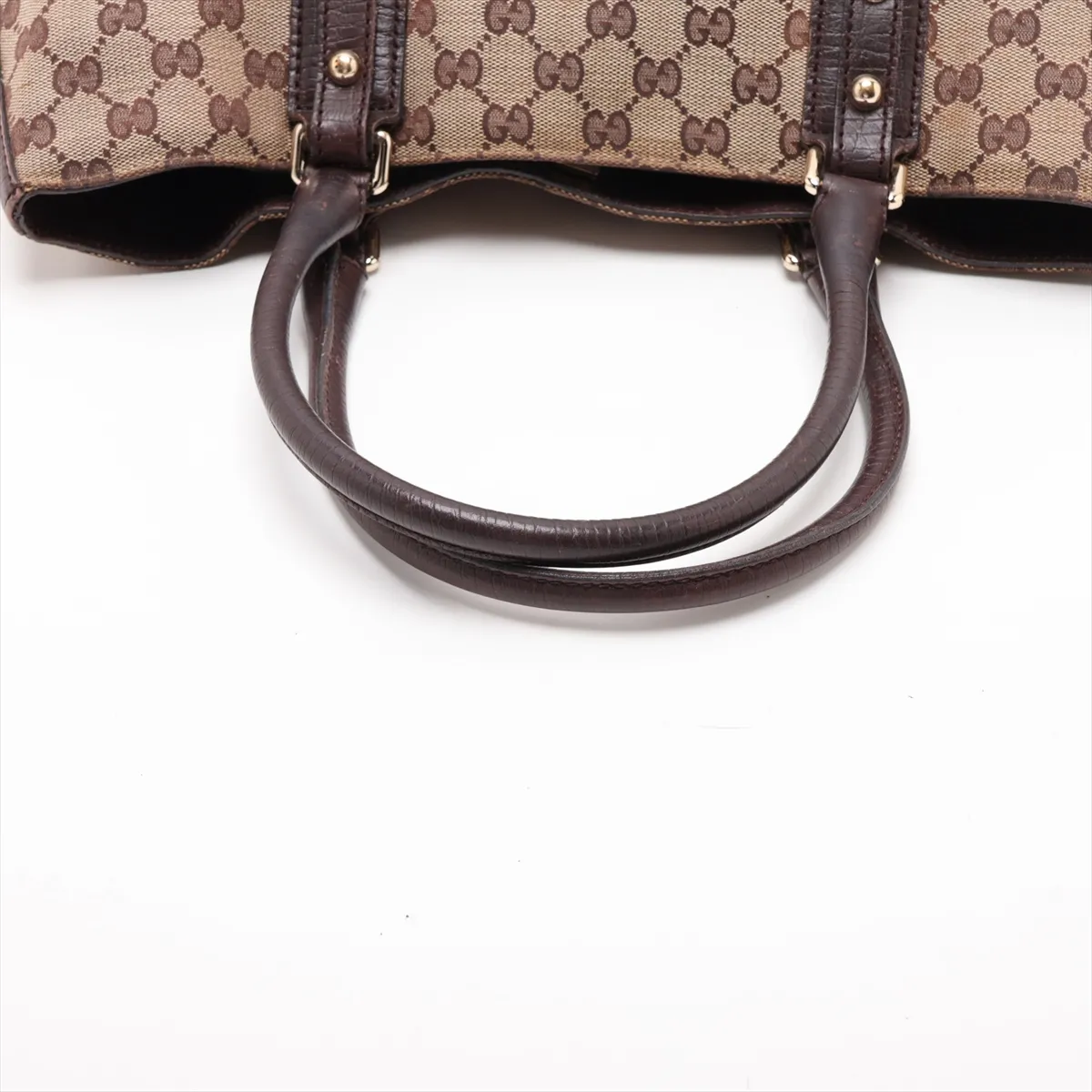 GG Canvas Horsebit Canvas x Leather Tote Bag Beige x Brown 137385 — view 5