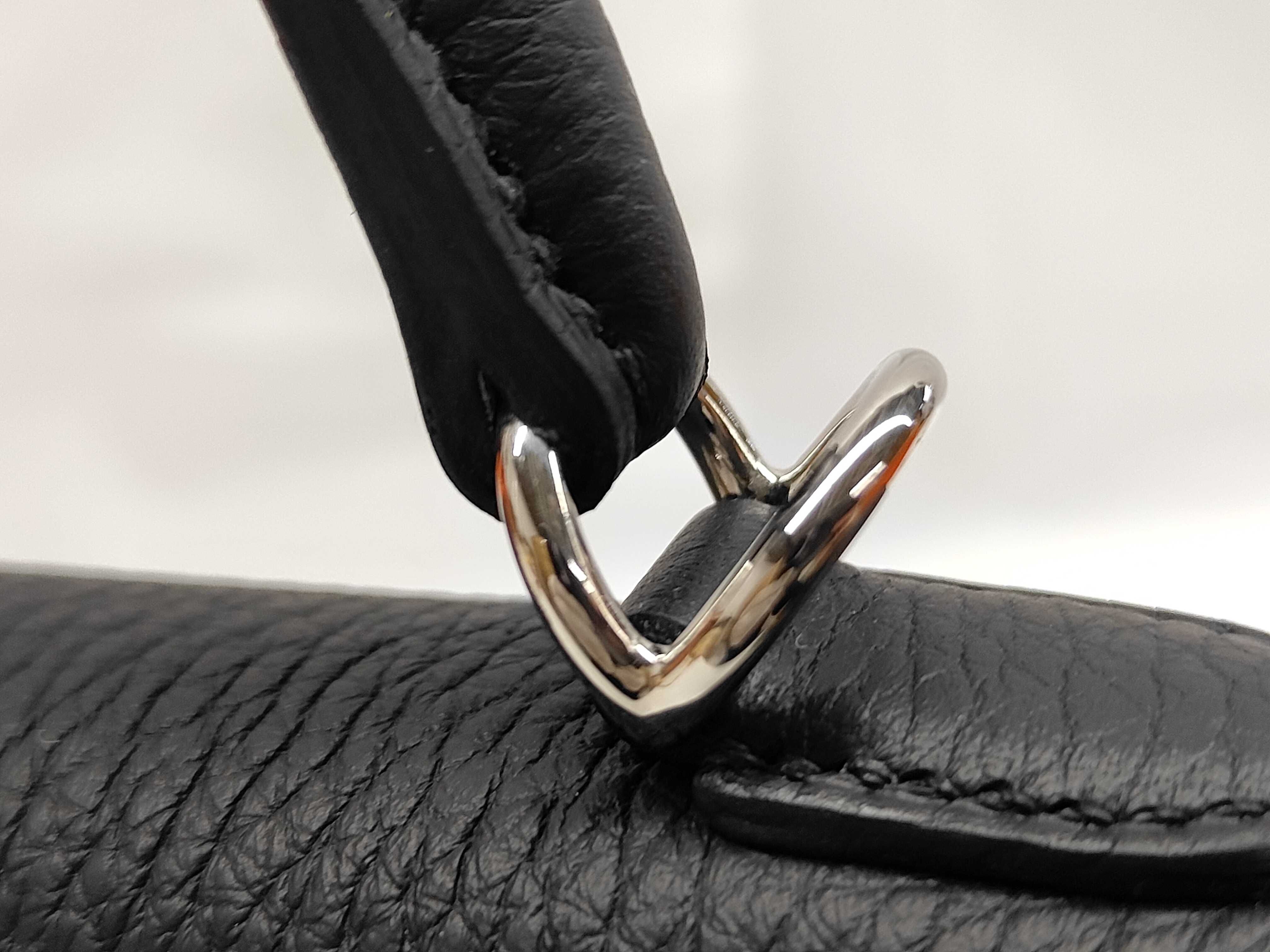 Kelly 25 Togo Black Silver Hardware G Stamp Handbag — view 7