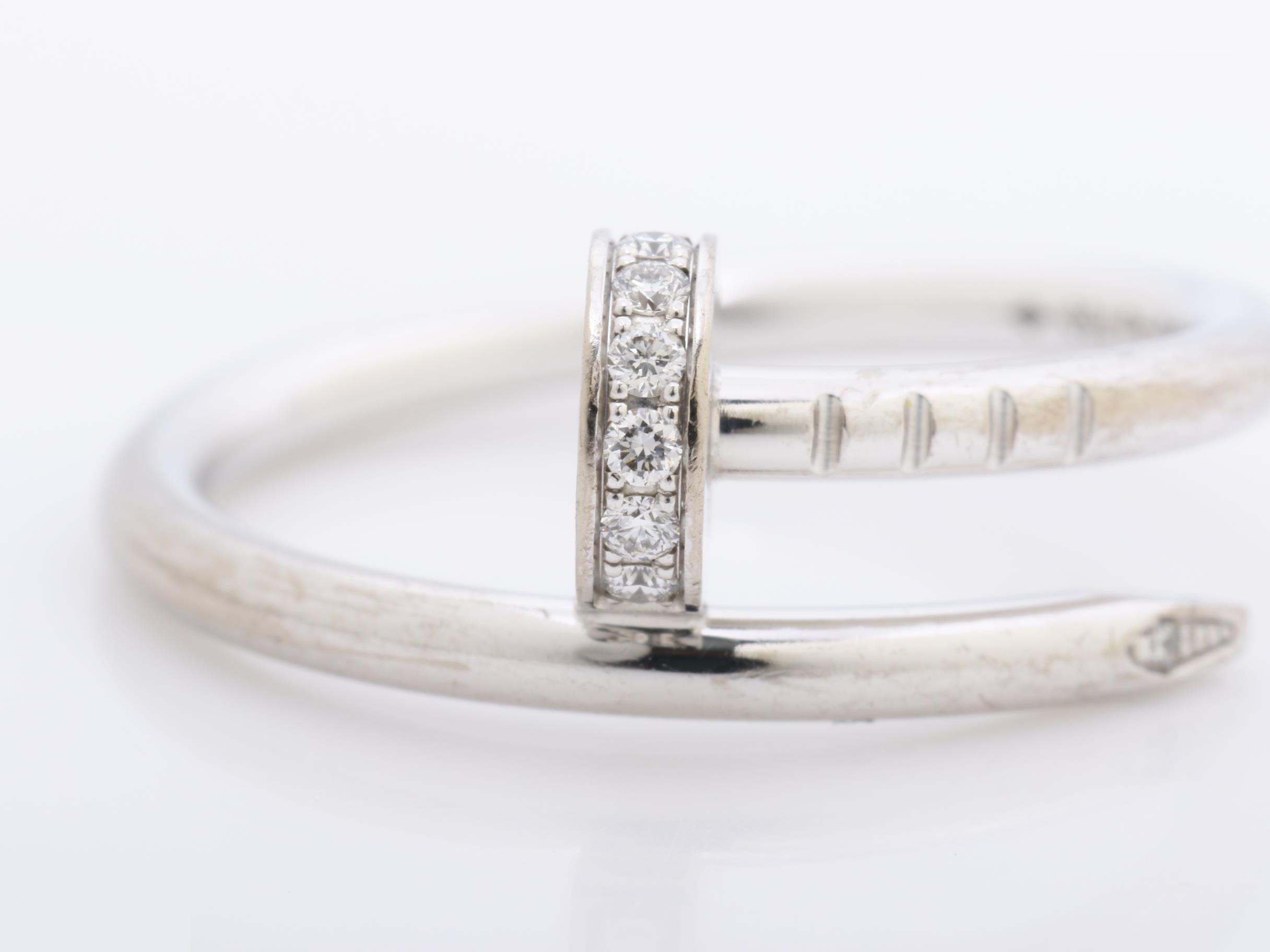 750WG Juste un Clou Diamond Ring, Size #48, 3.4g — view 2